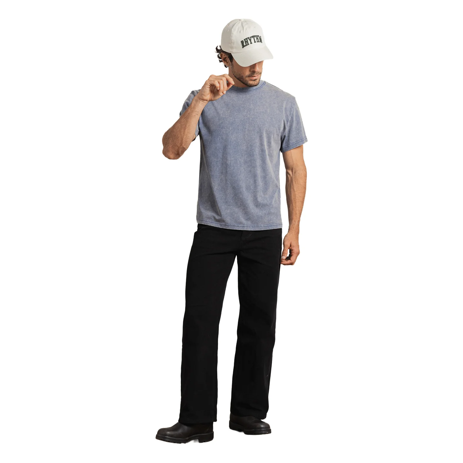 Rhythm Men's Awake Band T-Shirt Indigo - Image 2