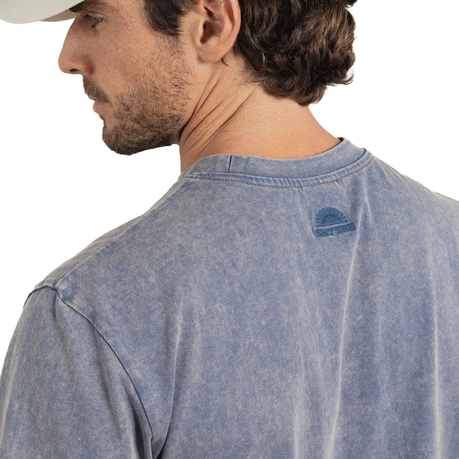 Rhythm Men's Awake Band T-Shirt Indigo - Image 4