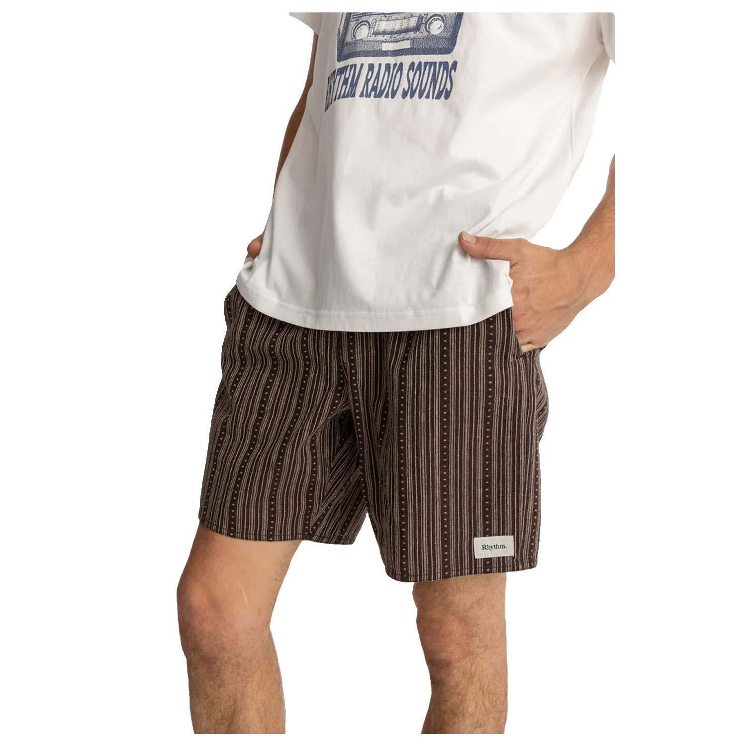 Rhythm Men's Jacquard Linen Jam Short Brown - Image 2
