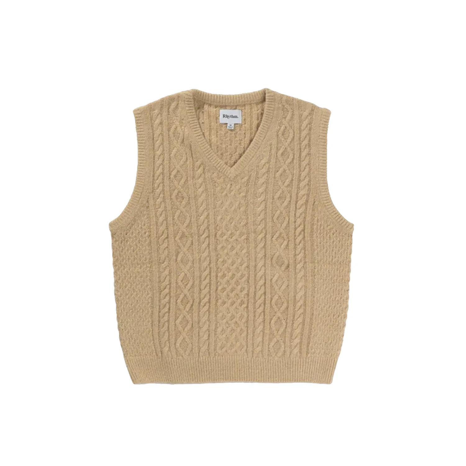 Rhythm Men's Mohair Knit Vest Latte - Image 3