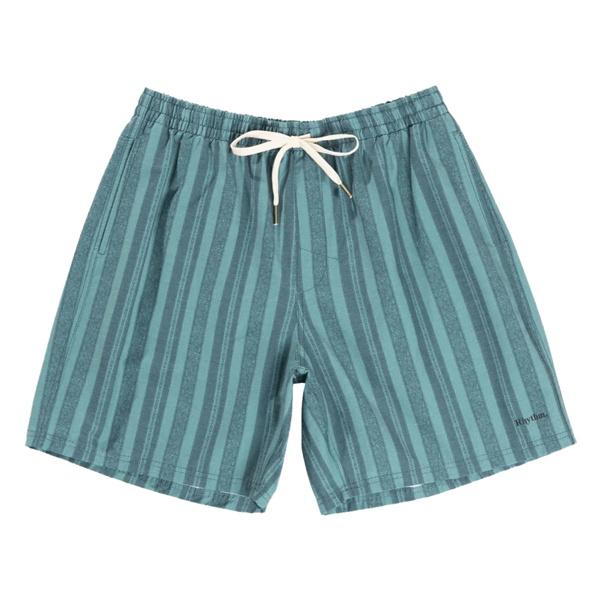 Rhythm Men's Paisley Stripe Beach Short Jam Vintage Green - Image 3