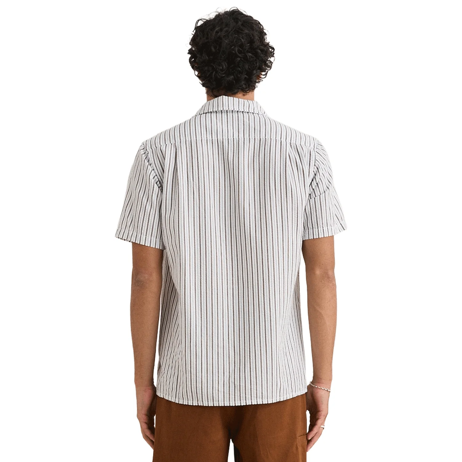 Rhythm Men's Seersucker Stripe S/S Shirt Cedar - Image 2