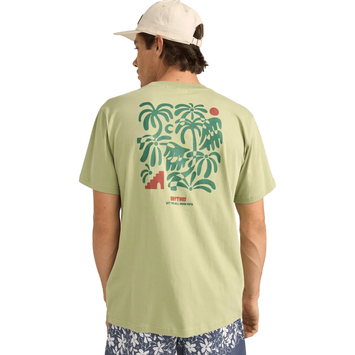 Rhythm Men's Trees S/S T-Shirt Pistachio - Image 3