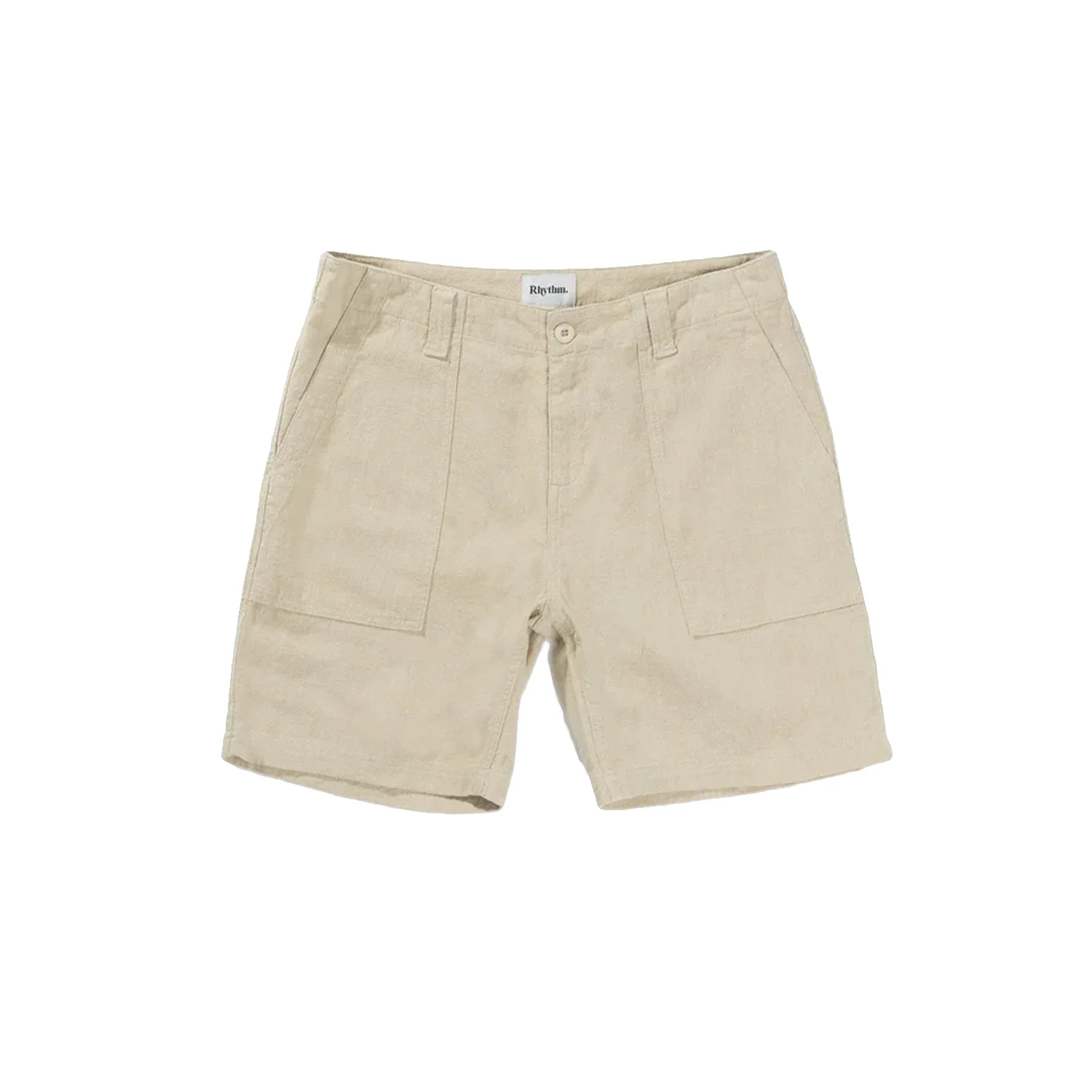 Rhythm Men's Worn Path Textured Linen Short Sand - Image 4