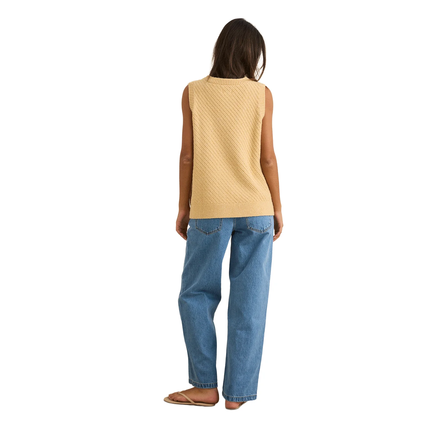 Rhythm Women's Archer Knit Vest Sand - Image 4