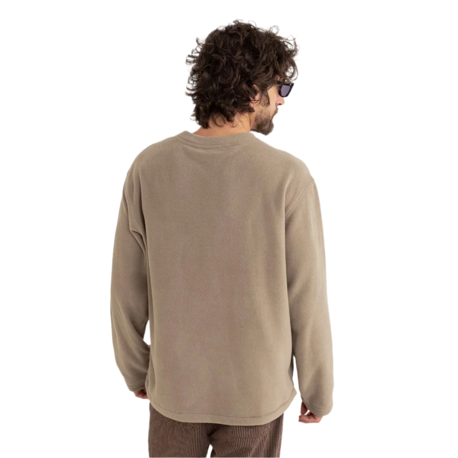 Rhythm Men's Awake Polar L/S Fleece Stone - Image 3