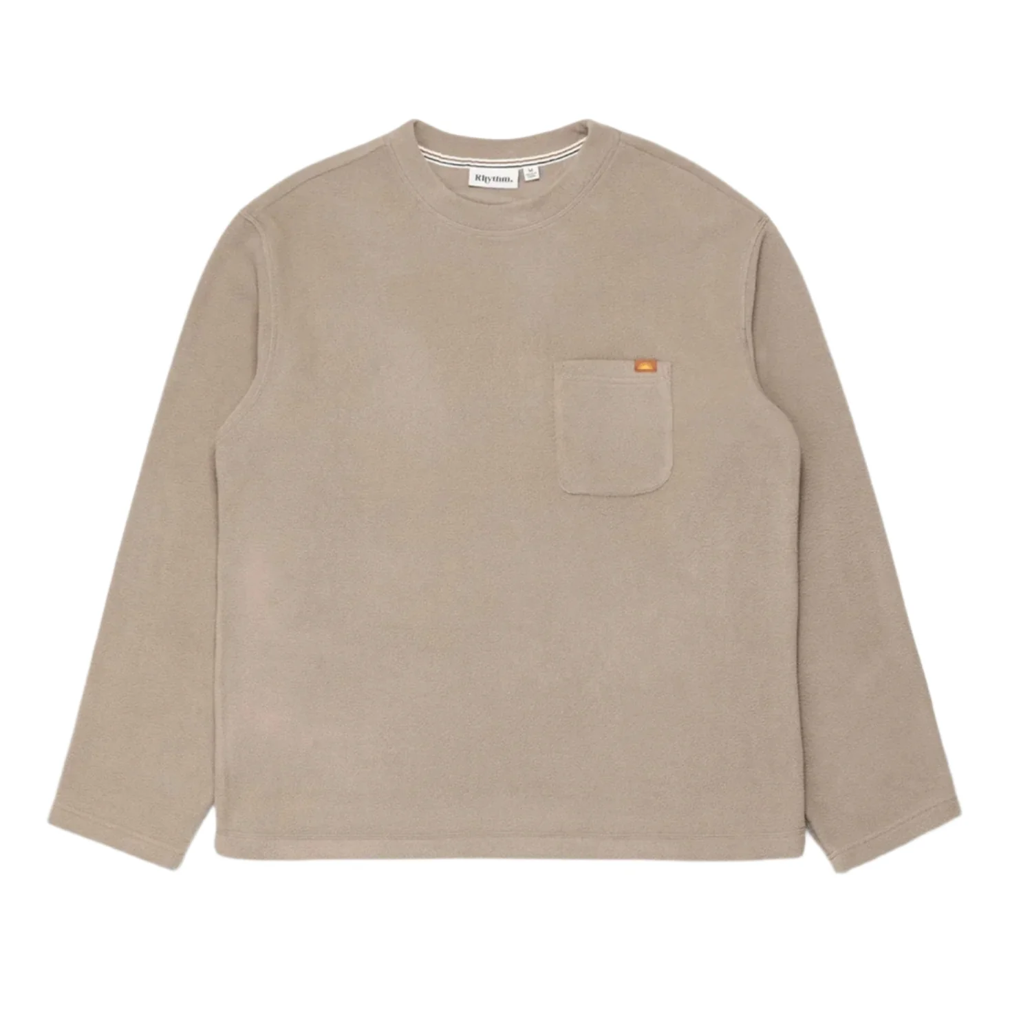Rhythm Men's Awake Polar L/S Fleece Stone - Image 4