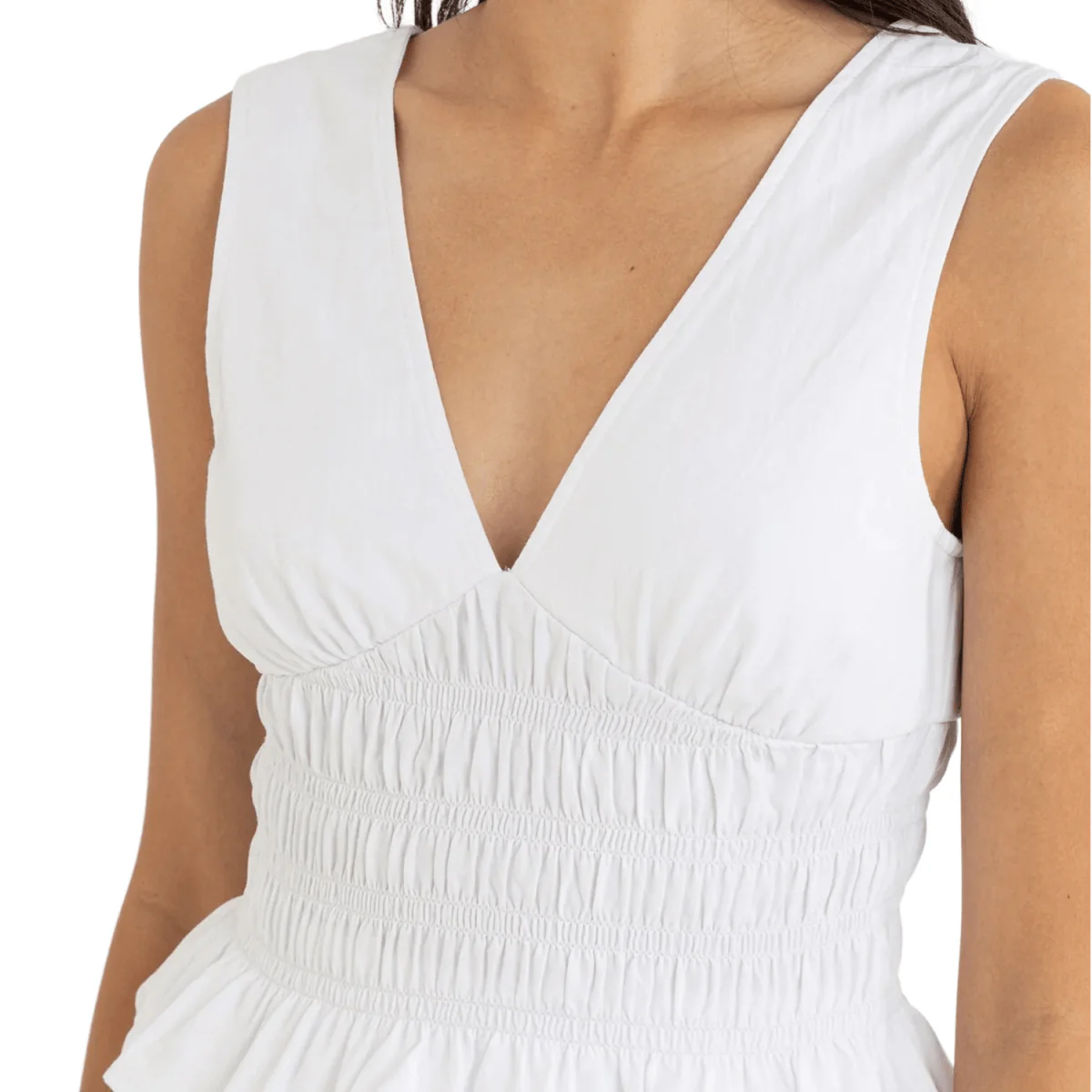 Rhythm Women's Carlo Smocked Top Cream - Image 2