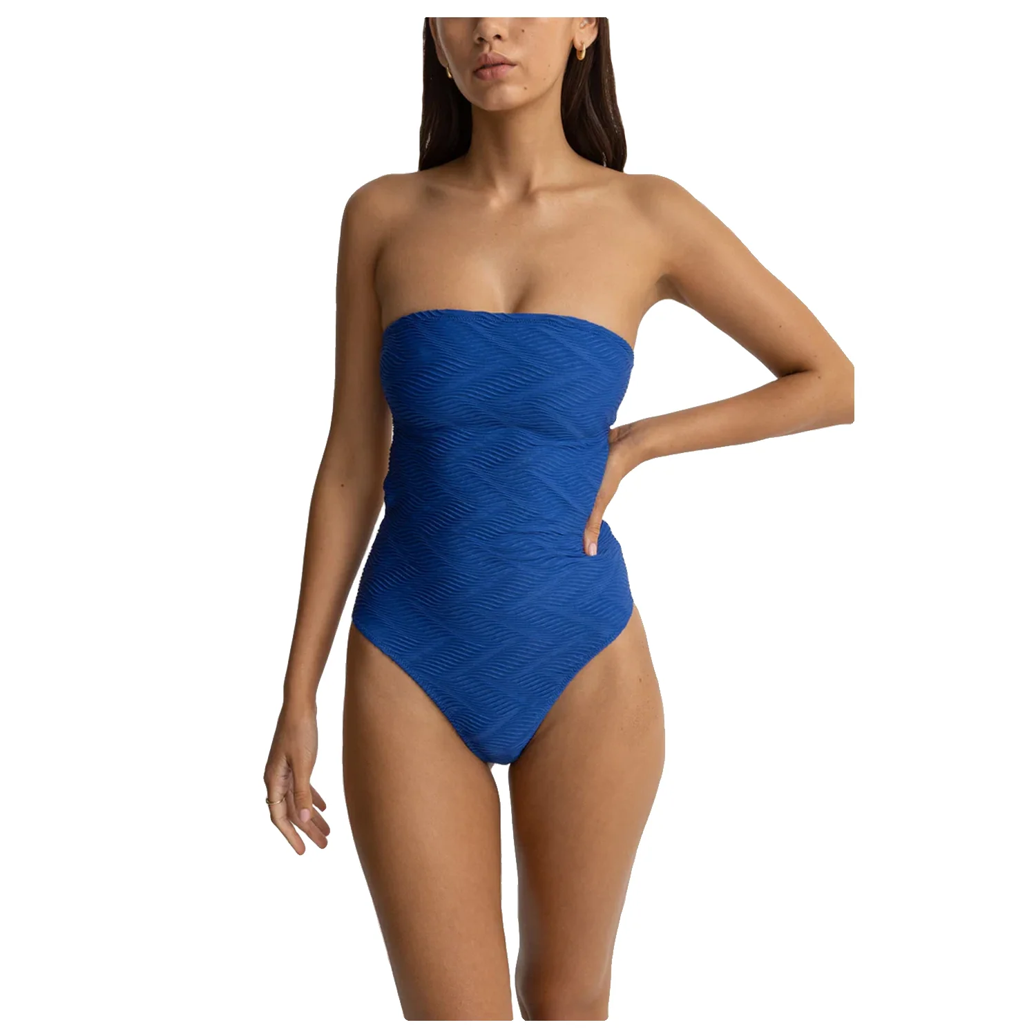 Rhythm Women's Castaway Strapless One Piece Blue - Image 2