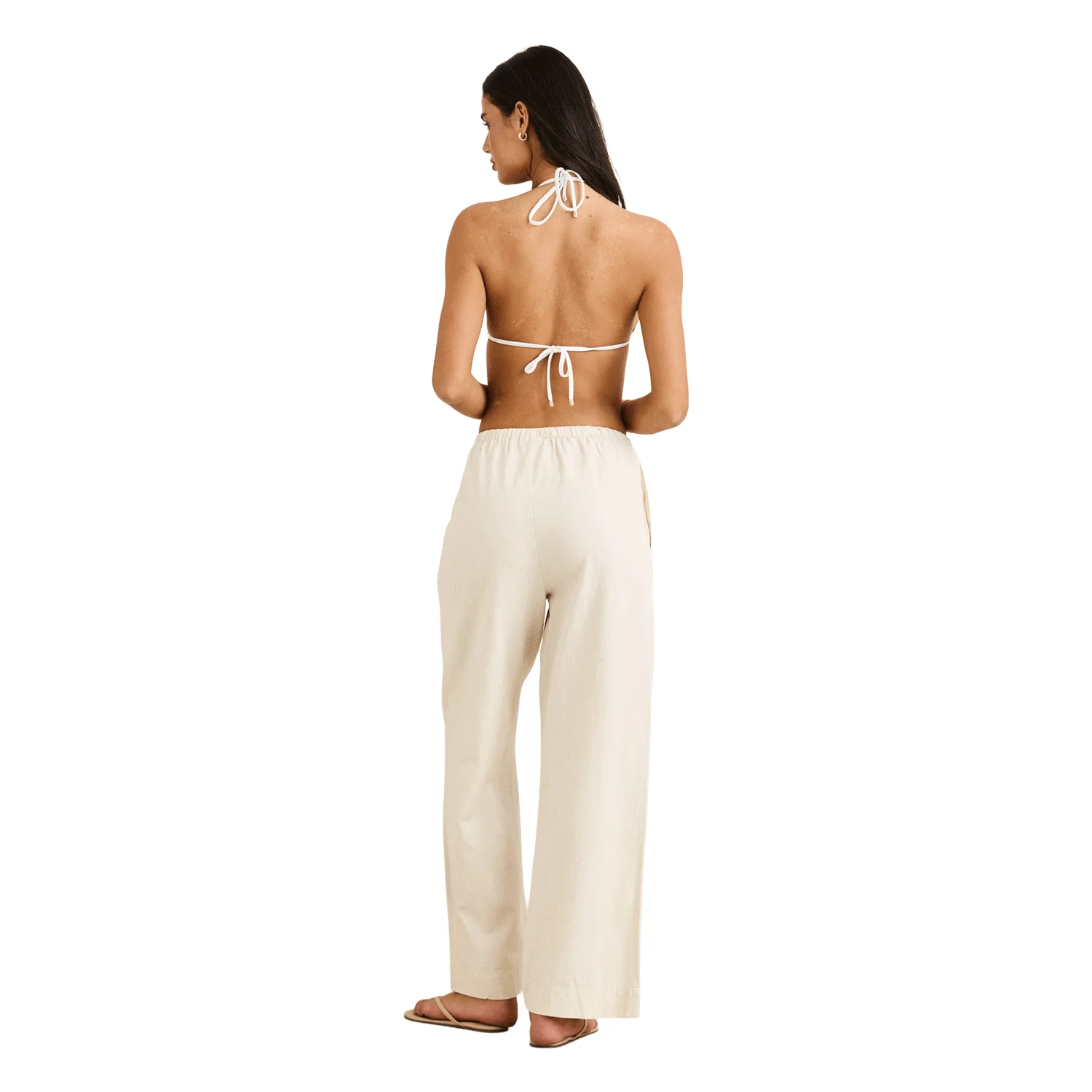 Rhythm Women's Classic Drawstring Pant Oat - Image 2
