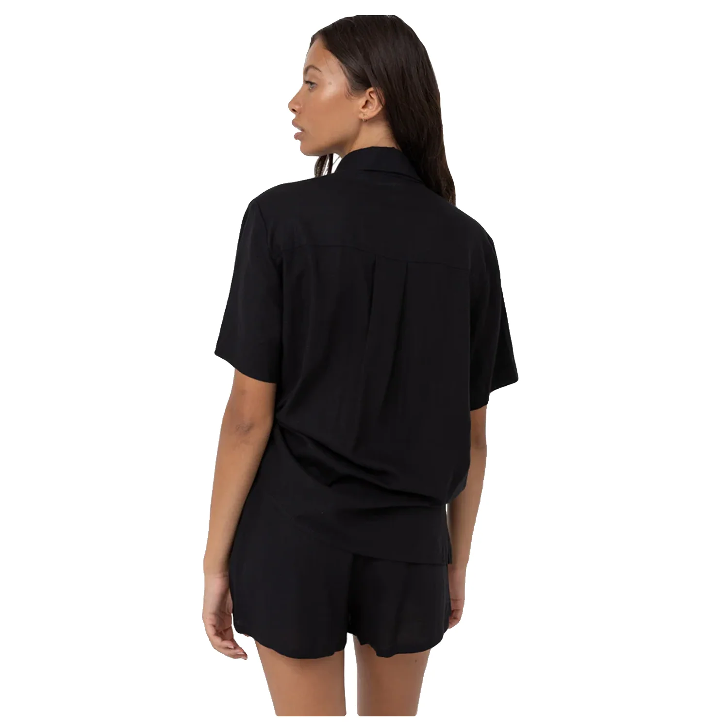 Rhythm Women's Classic Lounge Shirt Black - Image 4