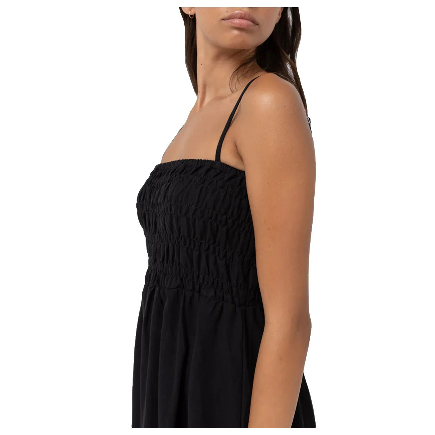 Rhythm Women's Classic Shirred Midi Dress Black - Image 4