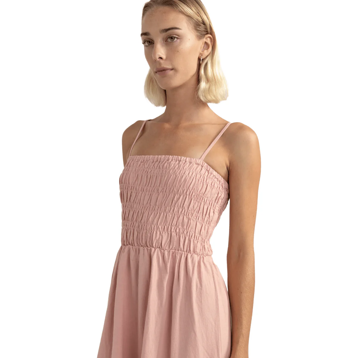 Rhythm Women's Classic Shirred Midi Dress Rose - Image 2