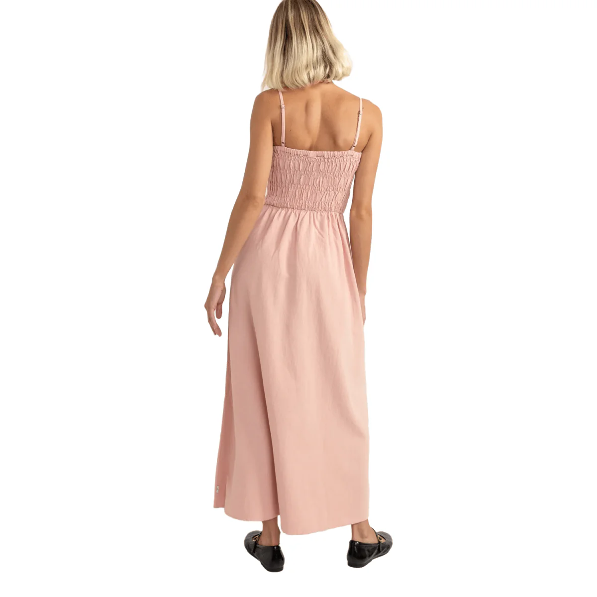 Rhythm Women's Classic Shirred Midi Dress Rose - Image 3
