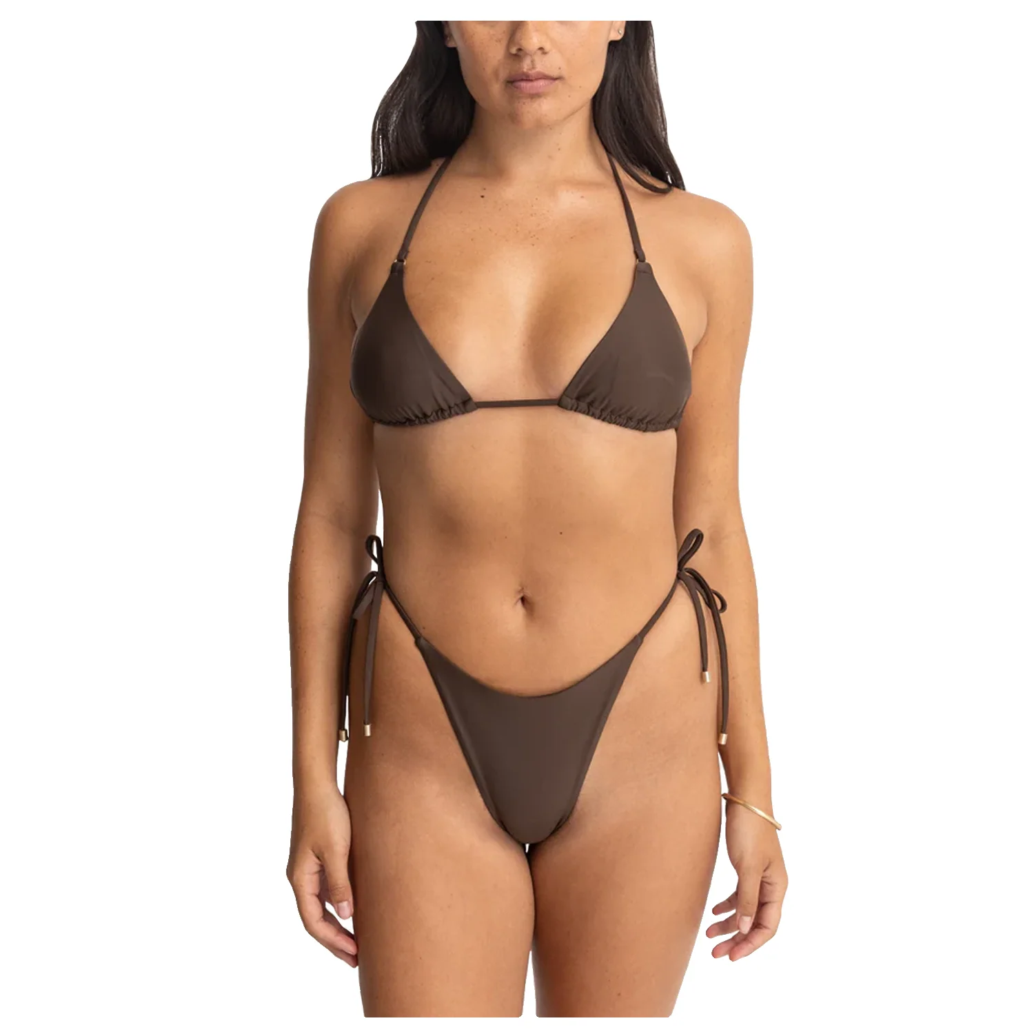 Rhythm Women's Classic Slide Tri Top Chocolate - Image 3
