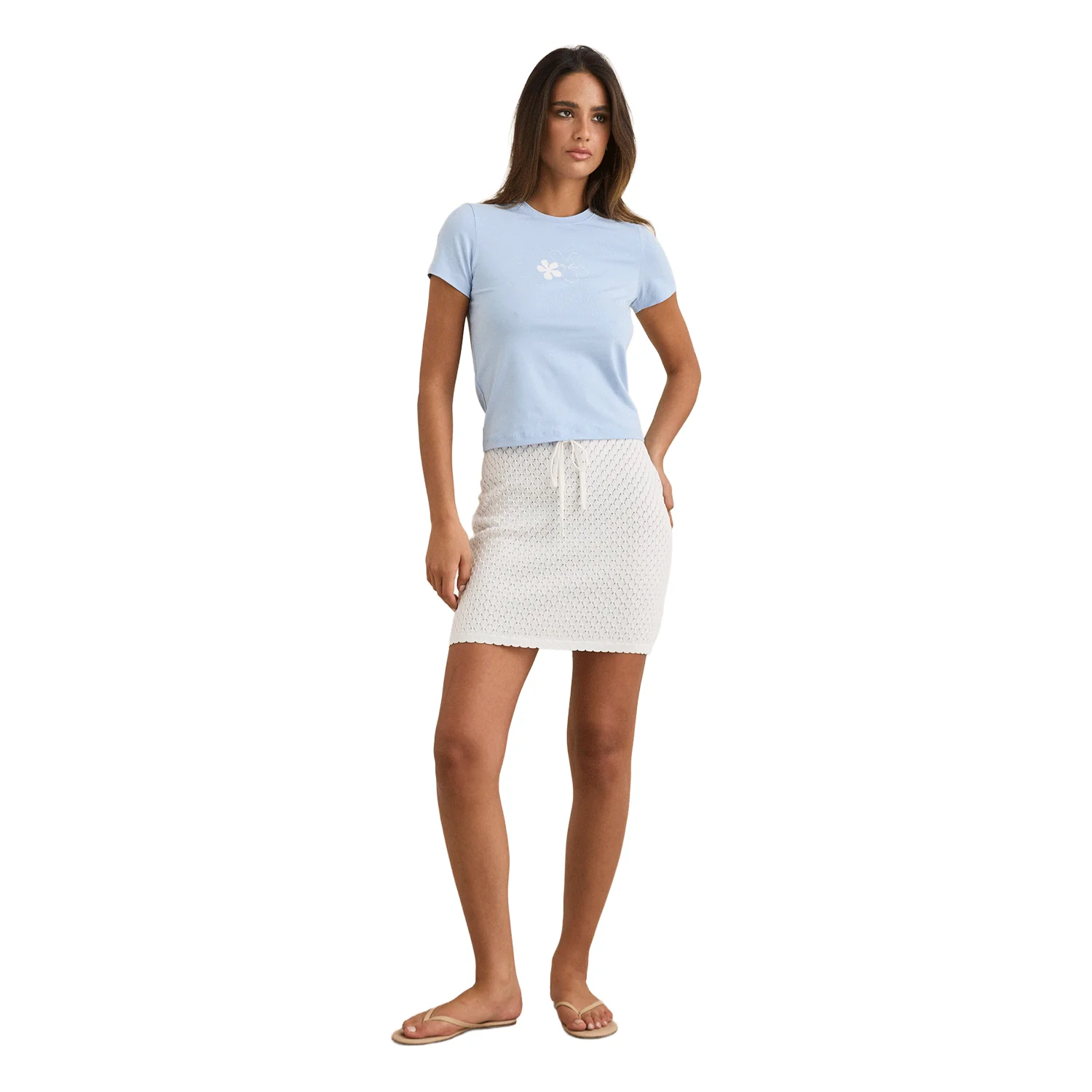 Rhythm Women's Holiday Everyday T-Shirt Sky - Image 3