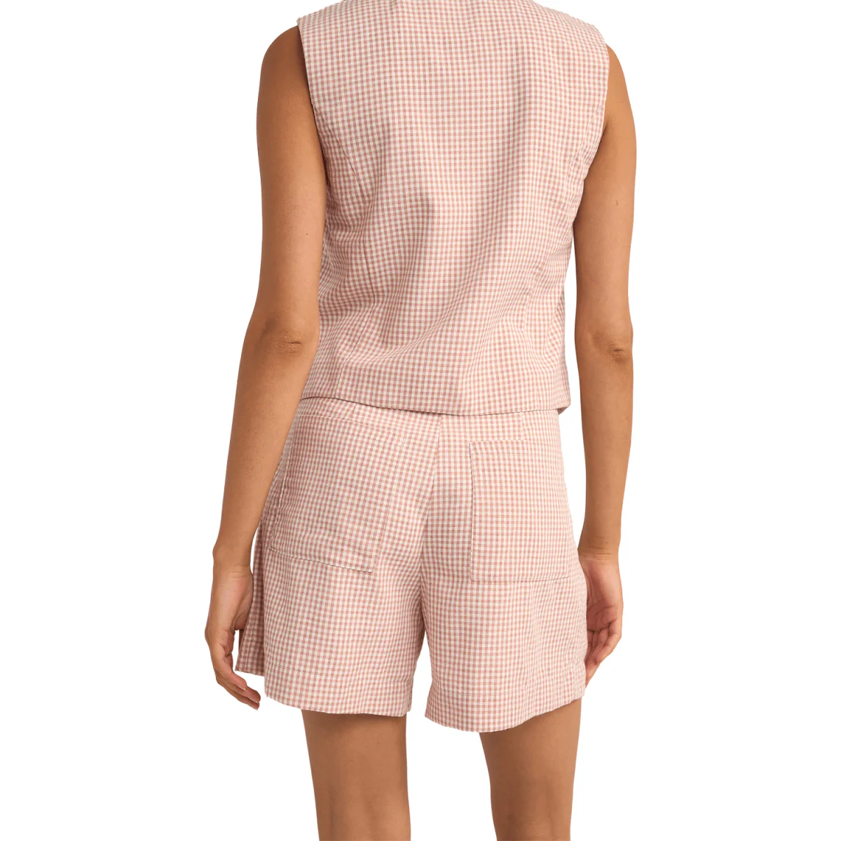Rhythm Women's Lola Check Short Dusty Pink - Image 2