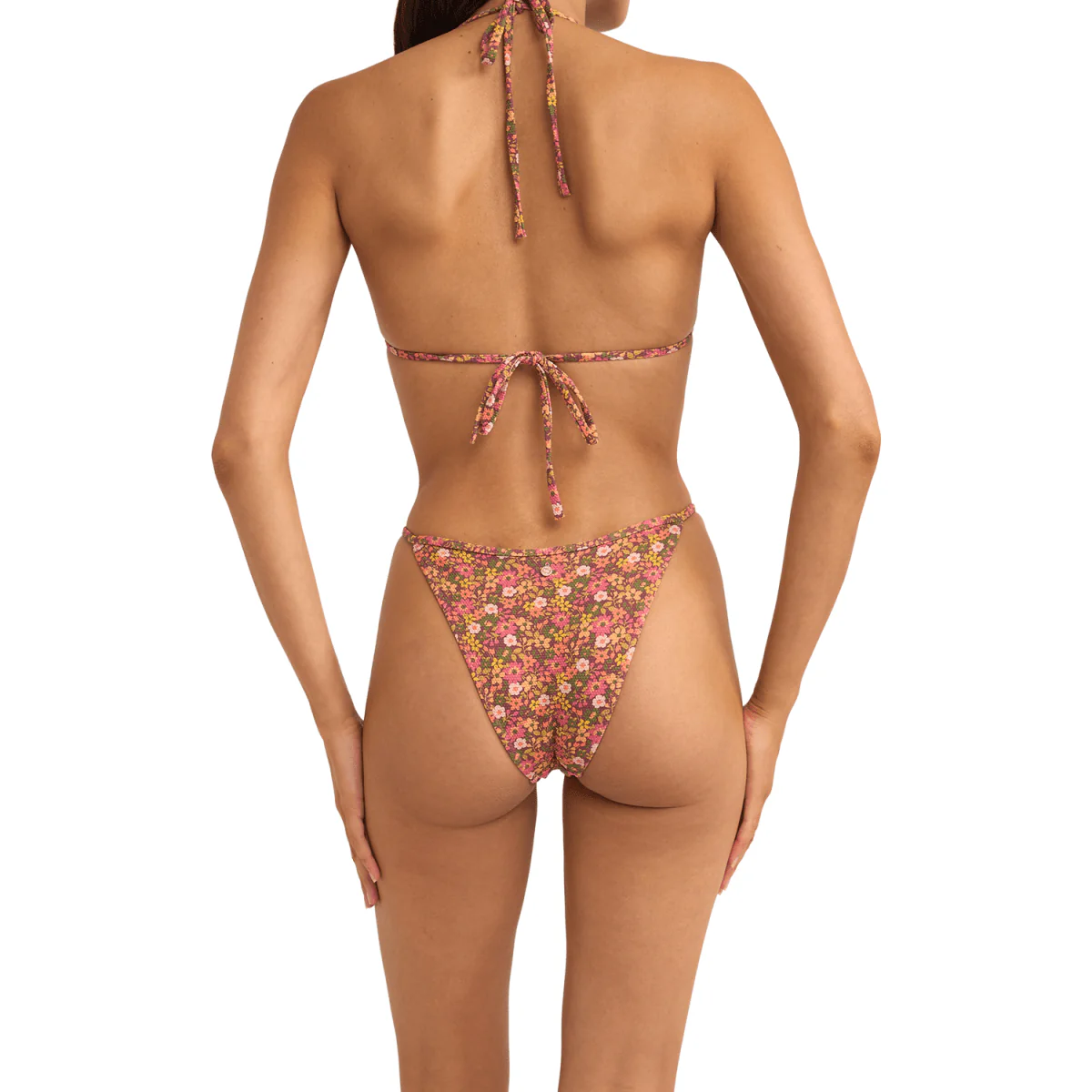 Rhythm Women's Marie Floral Adjustable Side Hi Cut String Pant Pink - Image 2