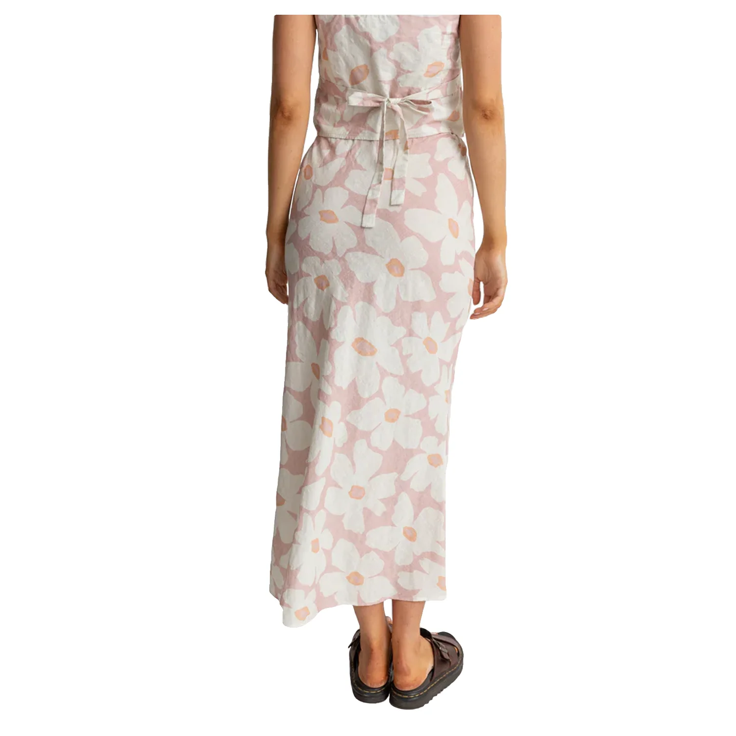 Rhythm Women's Mimi Floral Bias Cut Maxi Skirt Rose - Image 3