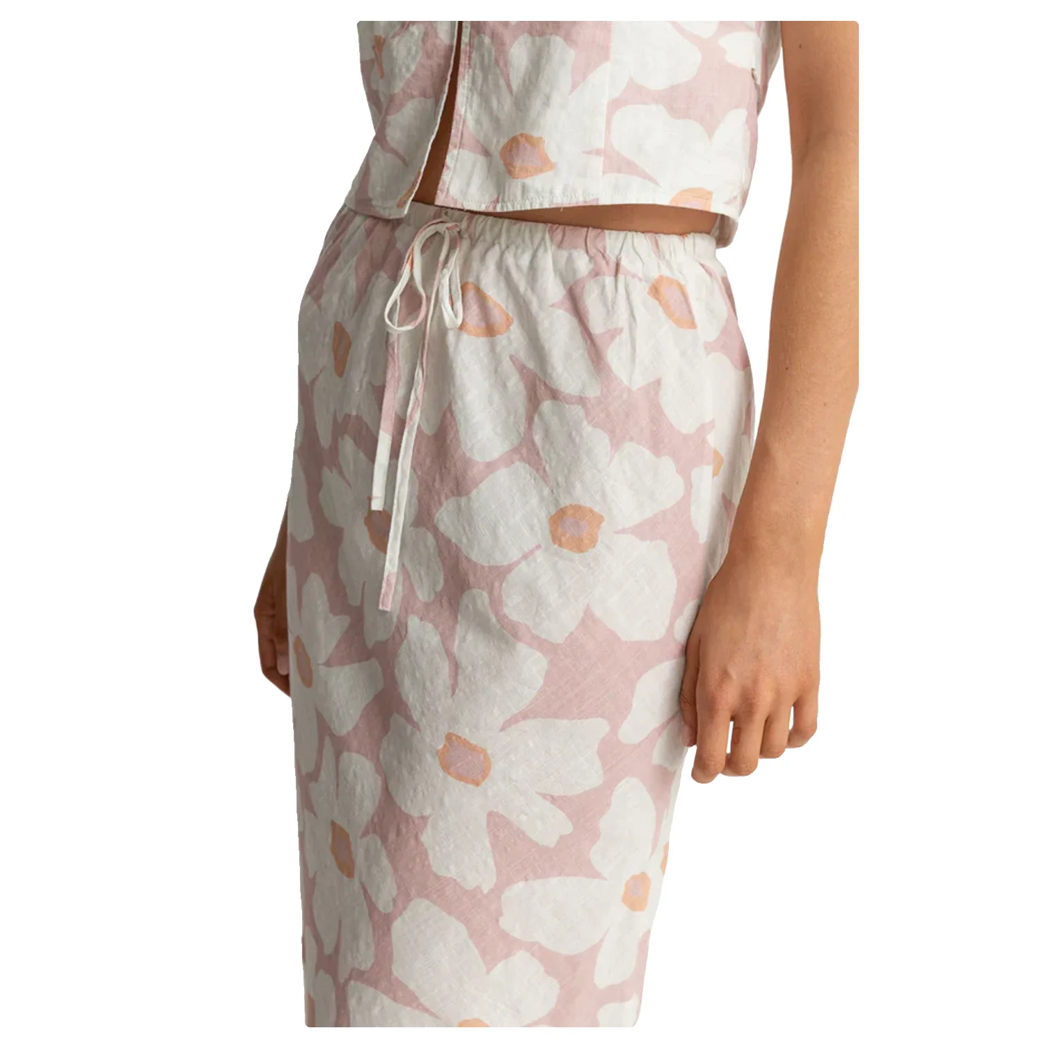 Rhythm Women's Mimi Floral Bias Cut Maxi Skirt Rose - Image 4