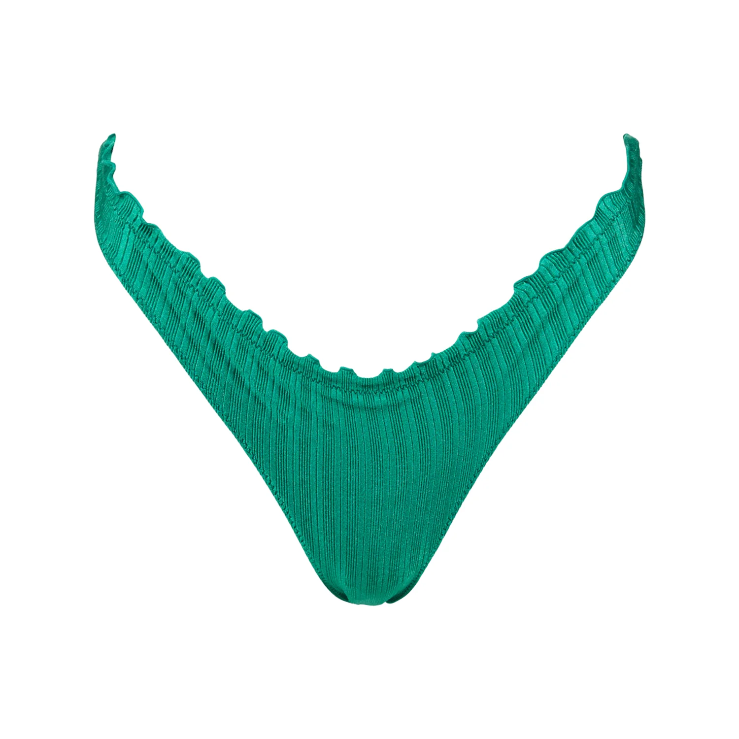 Rhythm Women's Pacific Rib Low Rise Cheeky Pant Green - Image 4