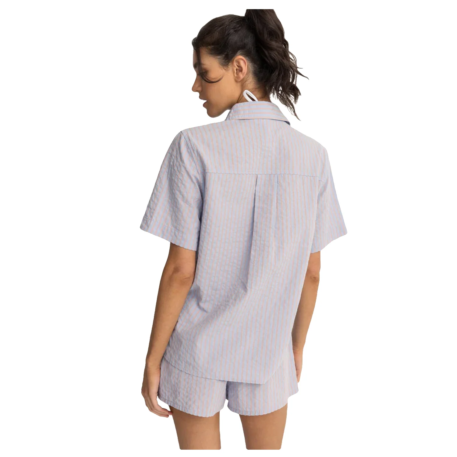 Rhythm Women's Paradiso S/S Shirt Soft Blue - Image 3