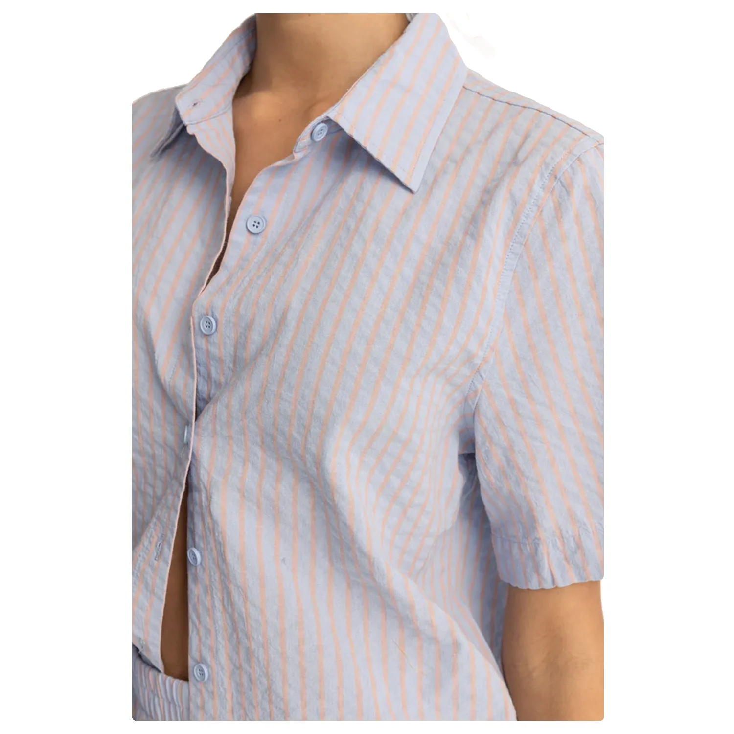 Rhythm Women's Paradiso S/S Shirt Soft Blue - Image 4