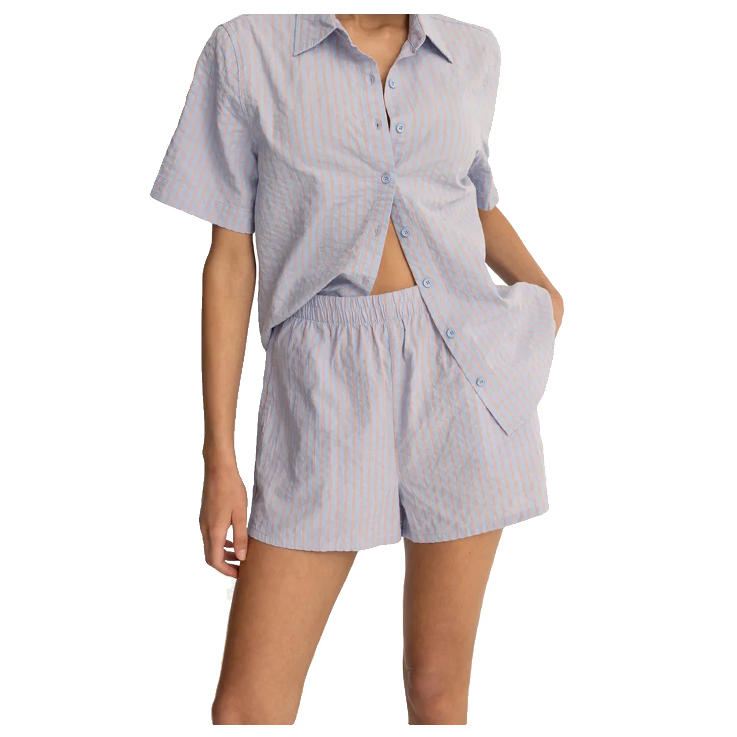 Rhythm Women's Paradiso Stripe Short Soft Blue - Image 2