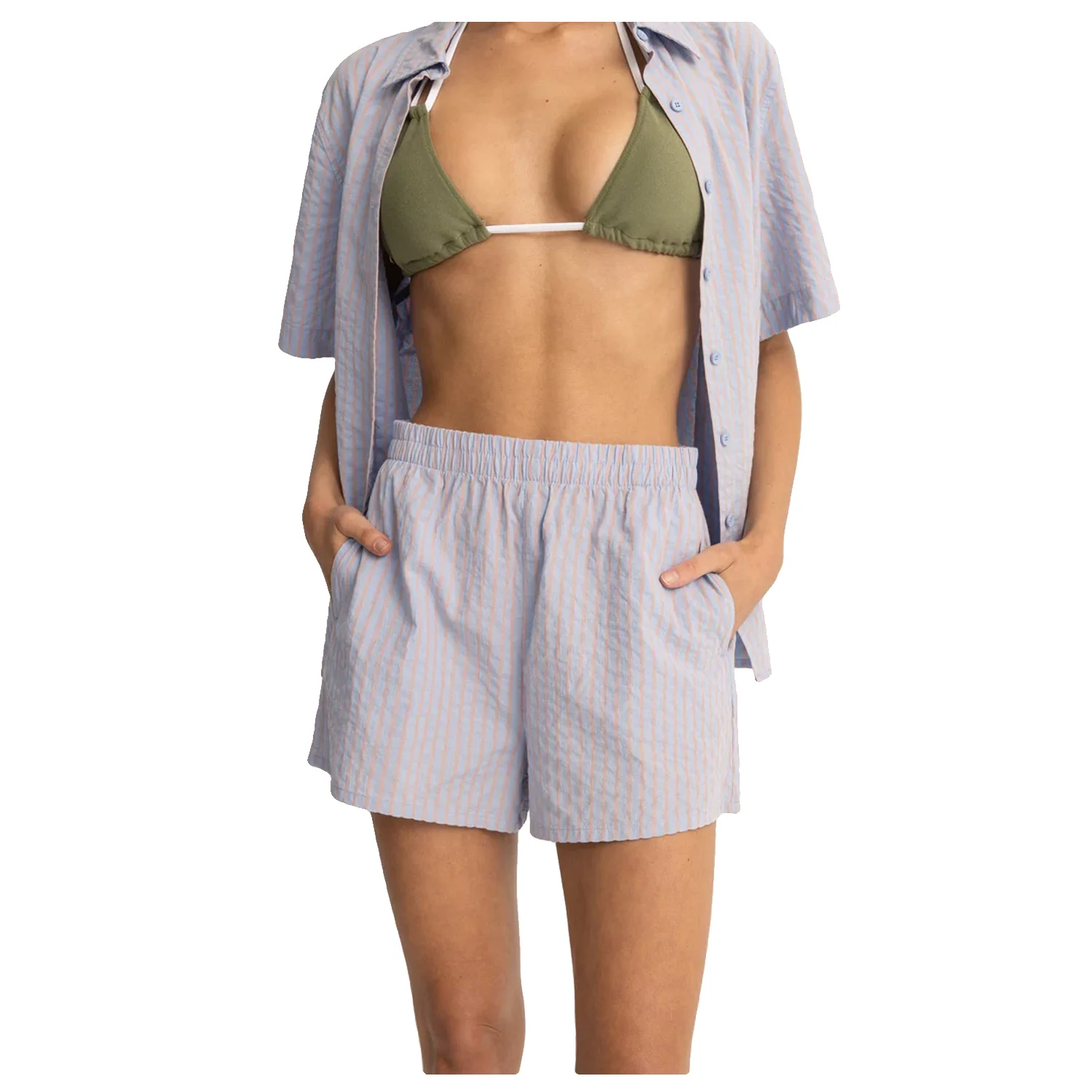 Rhythm Women's Paradiso Stripe Short Soft Blue - Image 3
