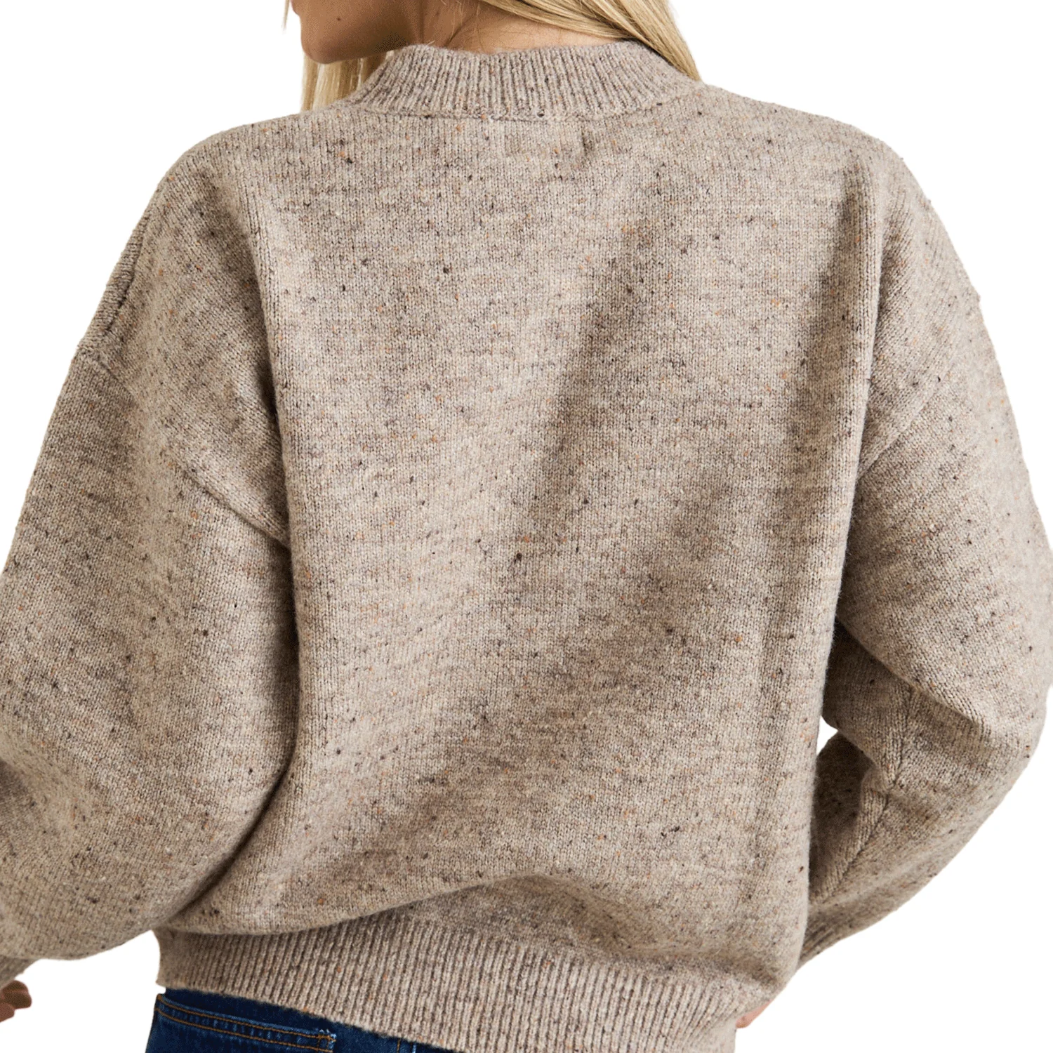 Rhythm Women's Rumi Speckle Knit Sweater Stone - Image 3