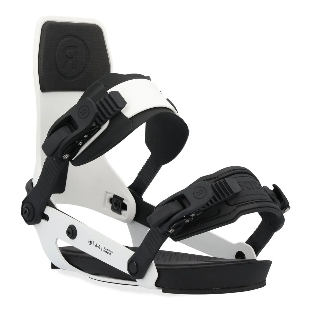 Ride Men's A-6 Snowboard Bindings 2025 White - Image 2