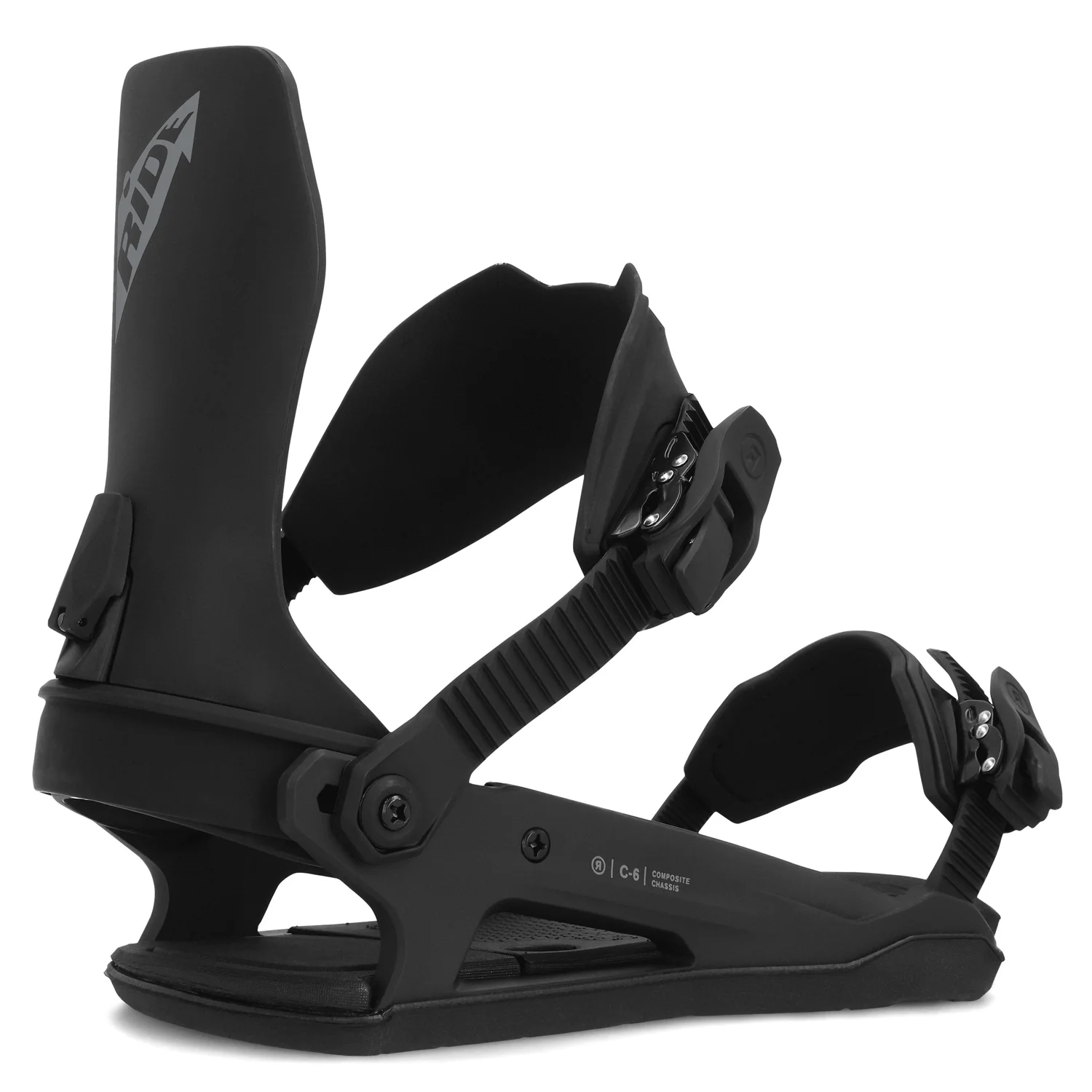 Ride Men's C-6 Snowboard Bindings 2024 Black - Image 2