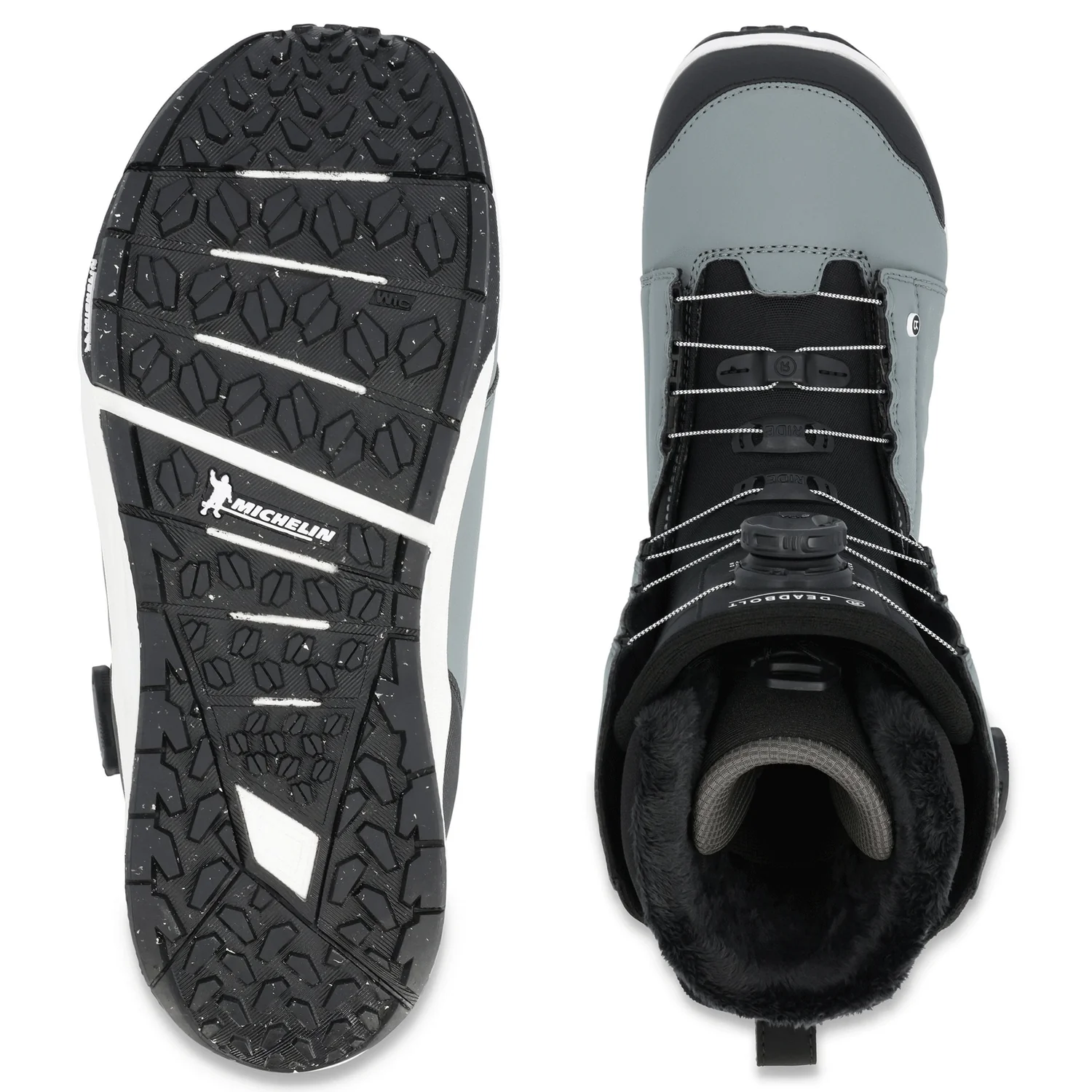 Ride Men's Deadbolt Zonal Snowboard Boots 2024 Slate - Image 4
