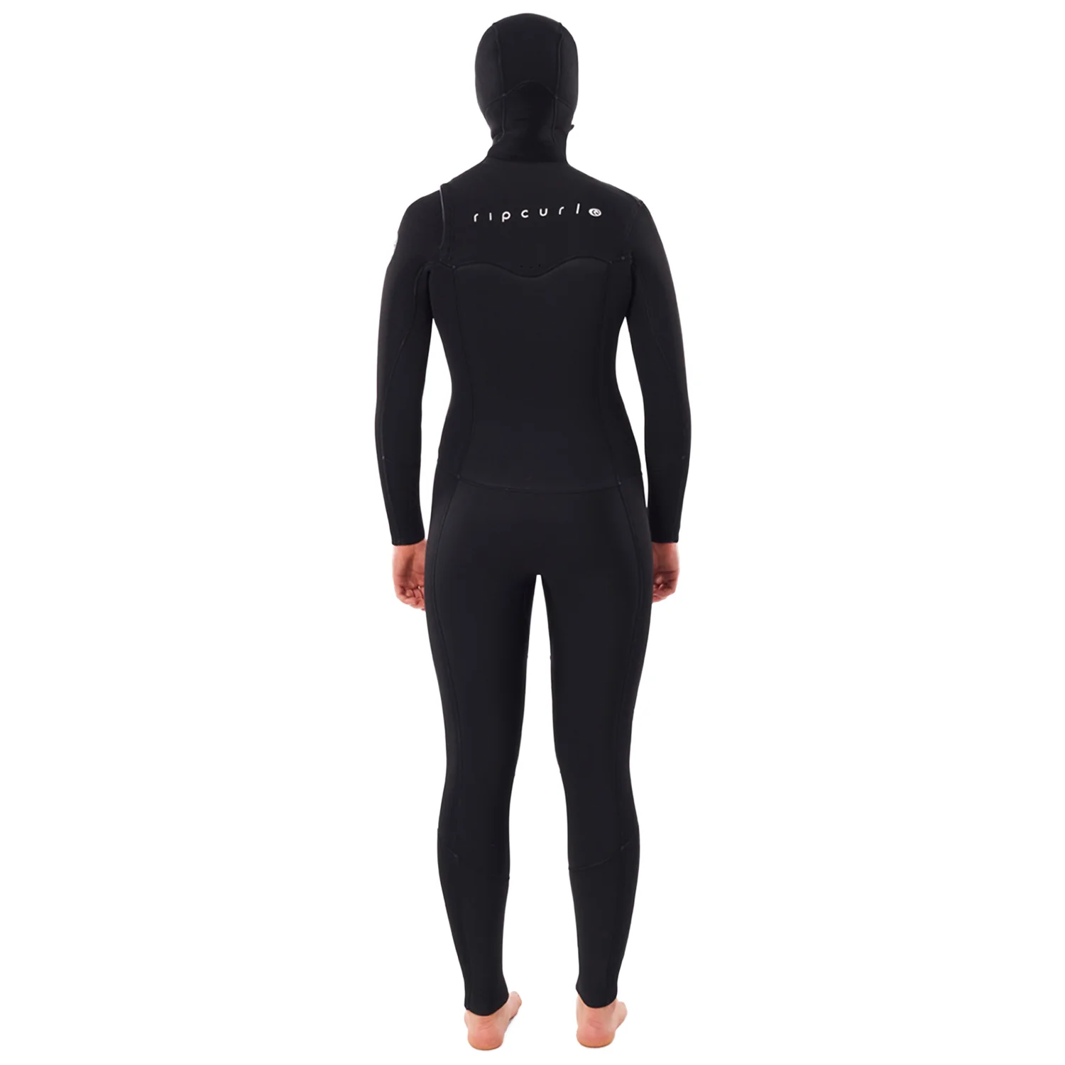 Rip Curl Women's Dawn Patrol 5/4mm Chest Zip Hooded Wetsuit Black - Image 2