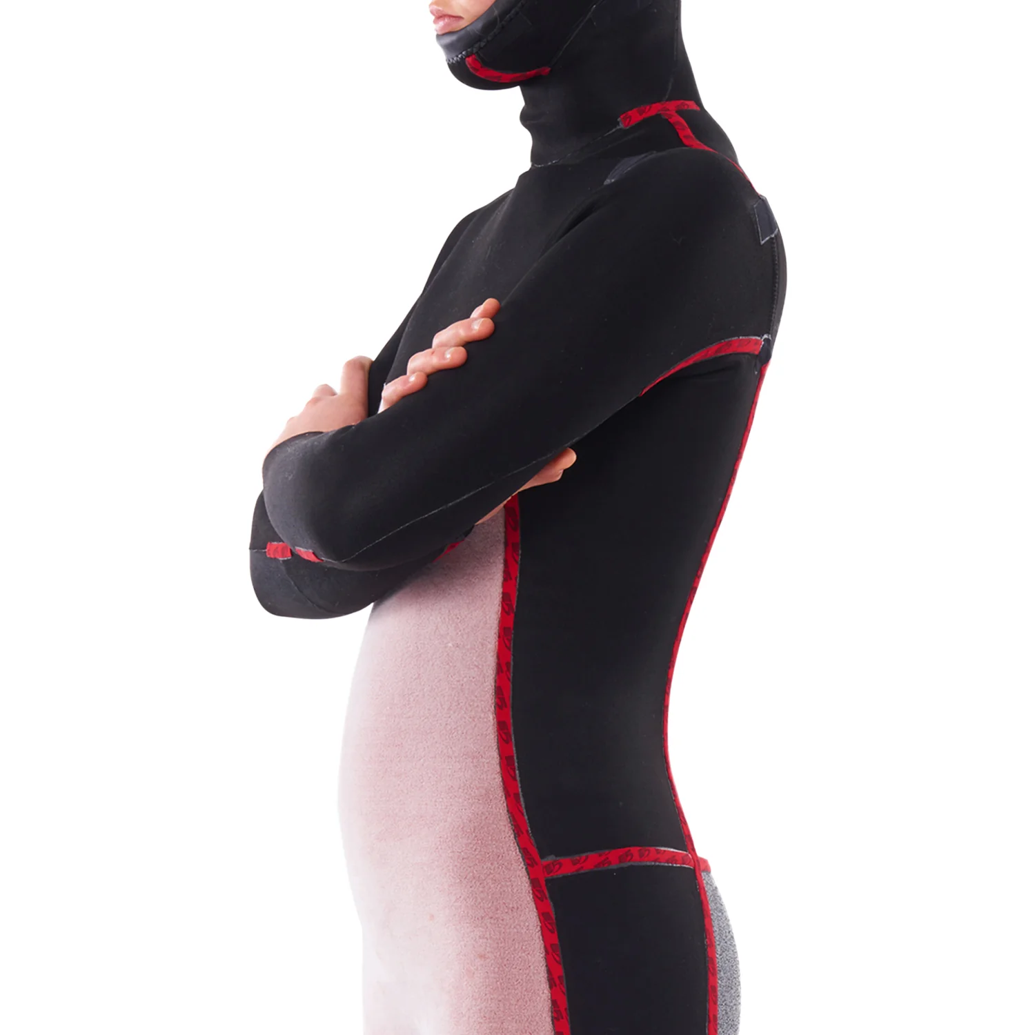 Rip Curl Women's Dawn Patrol 5/4mm Chest Zip Hooded Wetsuit Black - Image 4