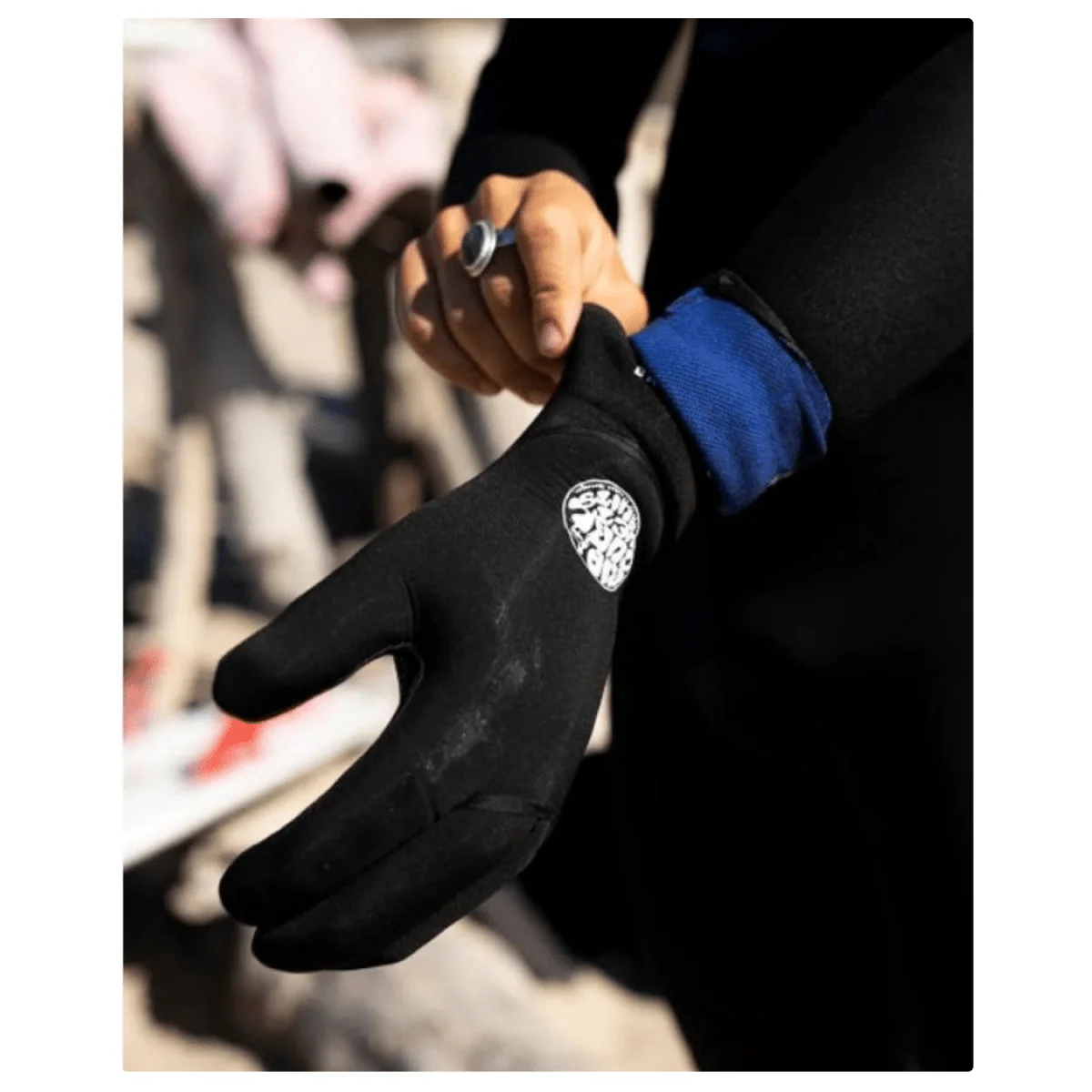 Rip Curl Flashbomb 3/2mm 5 Finger Surf Glove Black - Image 3