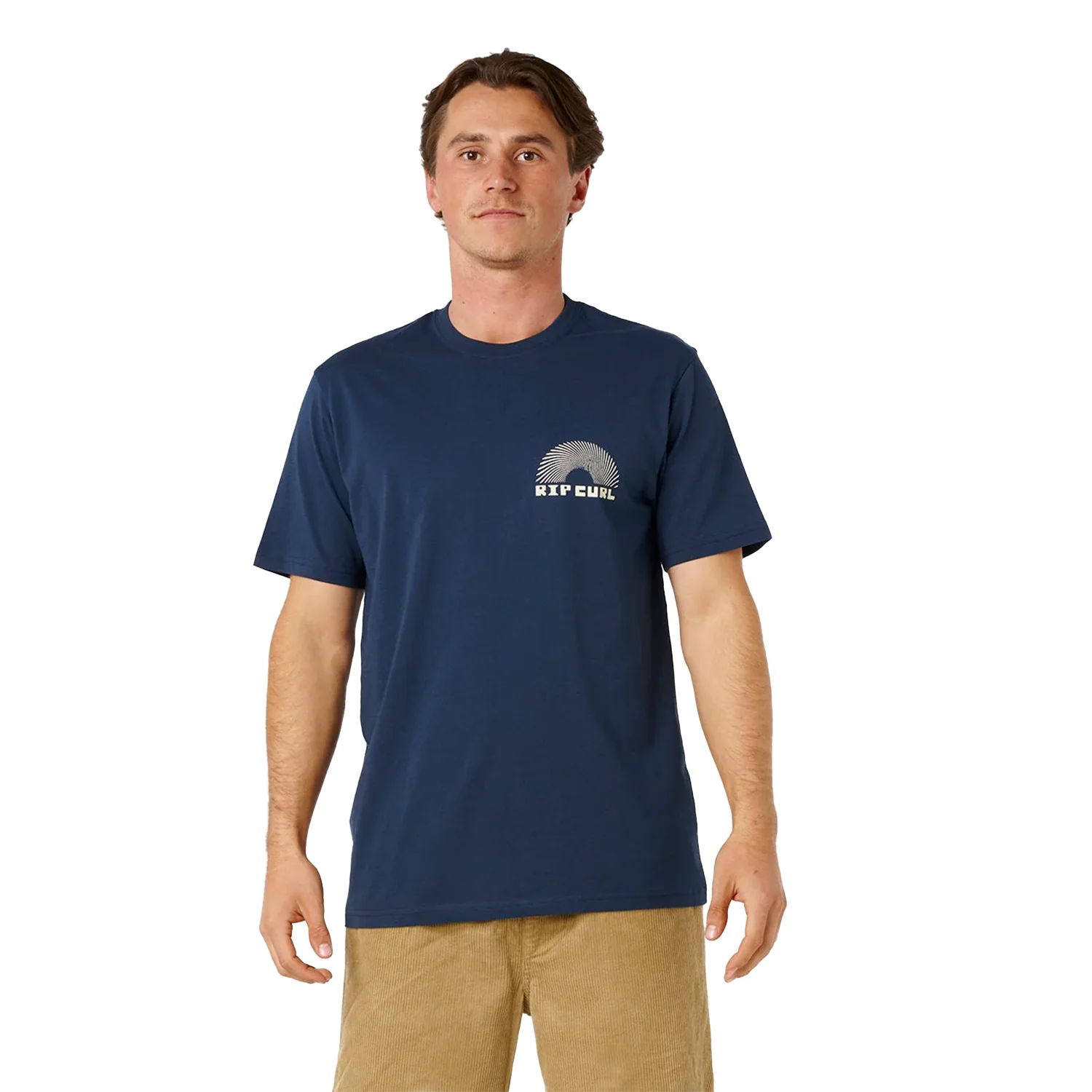 Rip Curl Men's AOTS Rising T-Shirt Dark Navy - Image 2