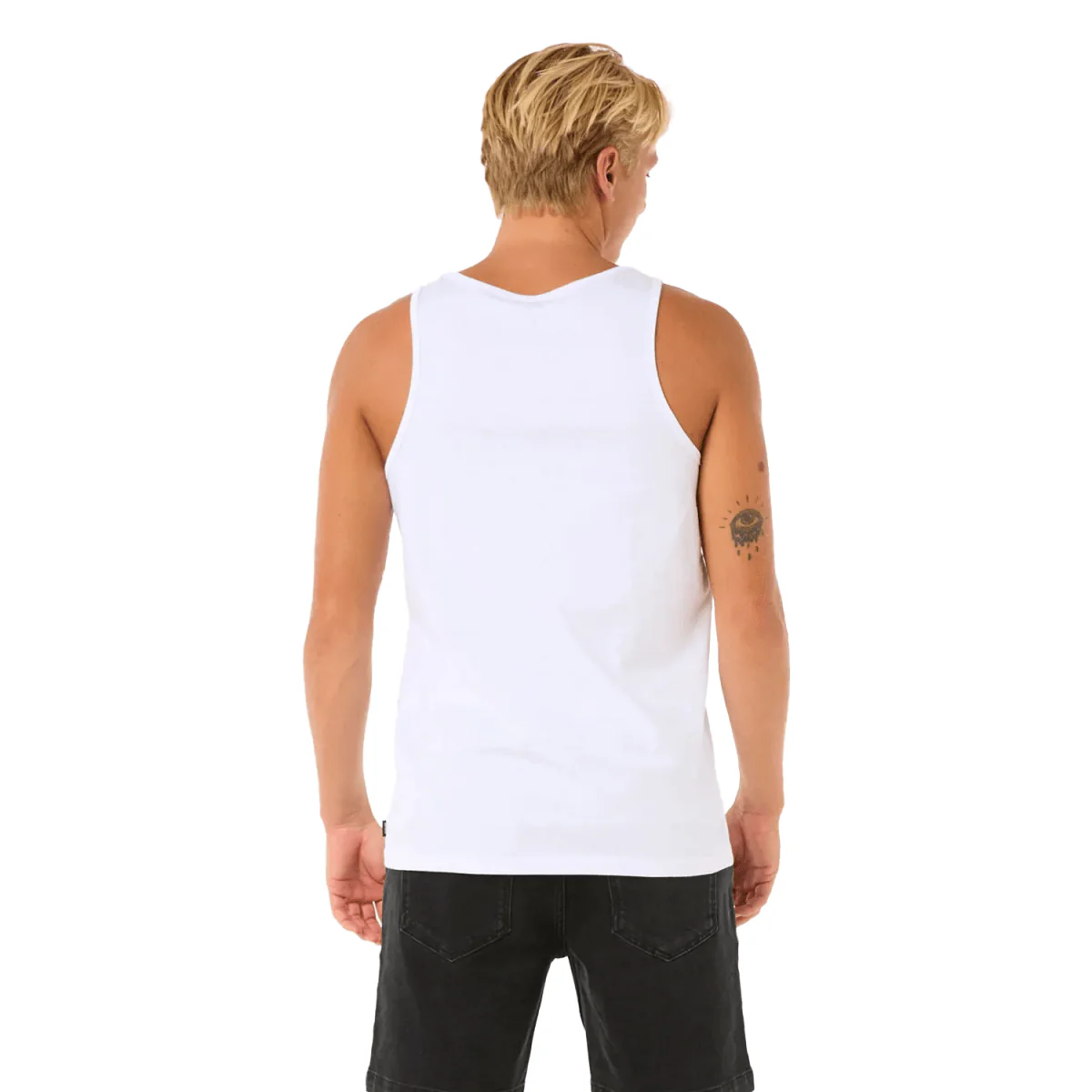 Rip Curl Men's Brand Icon Tank White - Image 2