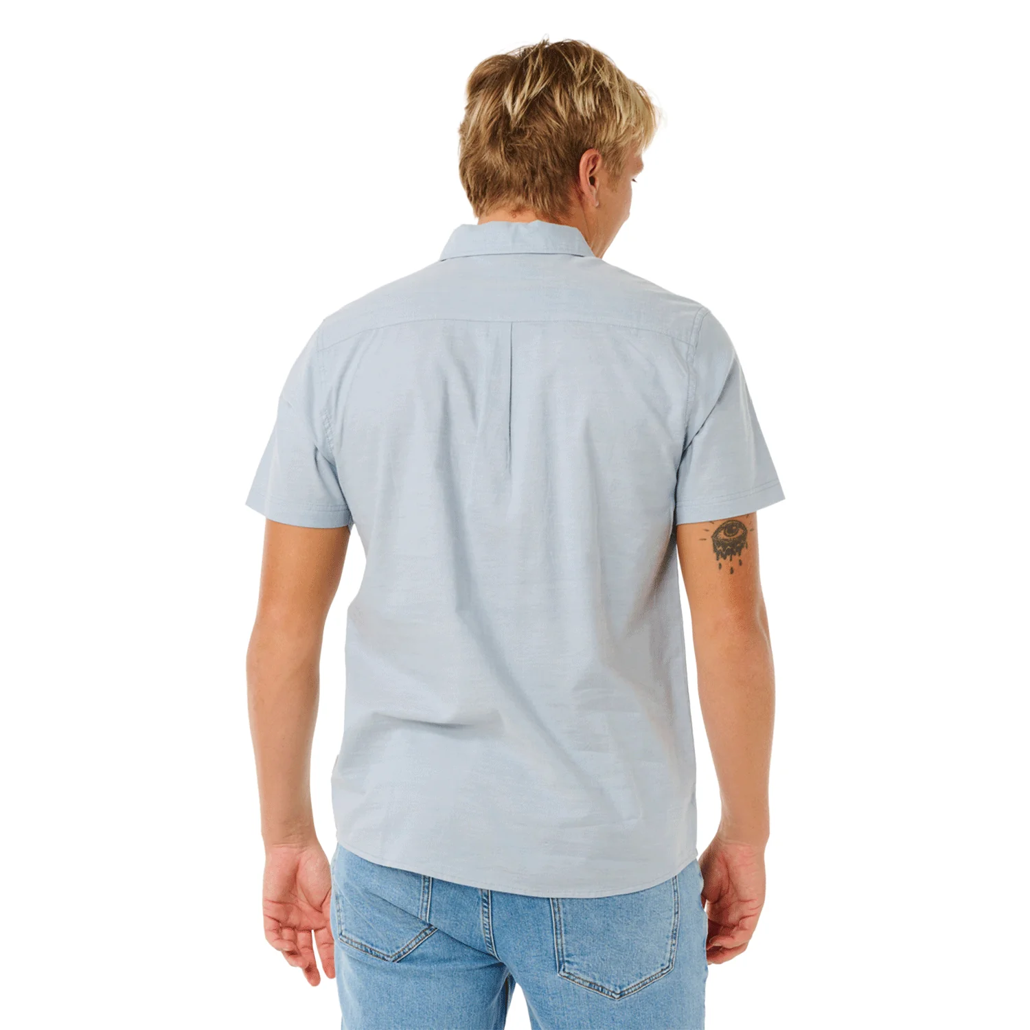 Rip Curl Men's Classic Surf Ourtime S/S Shirt Faded Denim - Image 2