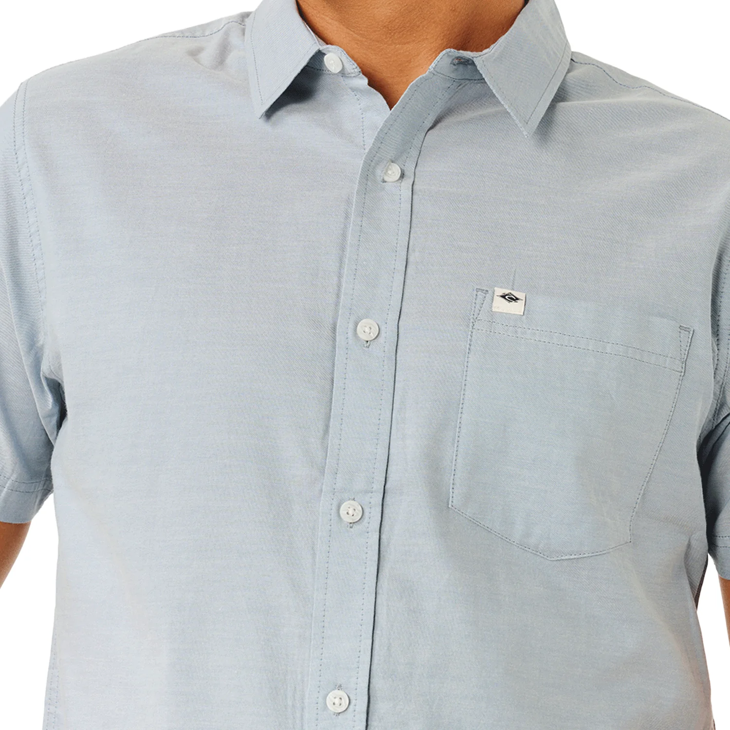 Rip Curl Men's Classic Surf Ourtime S/S Shirt Faded Denim - Image 4