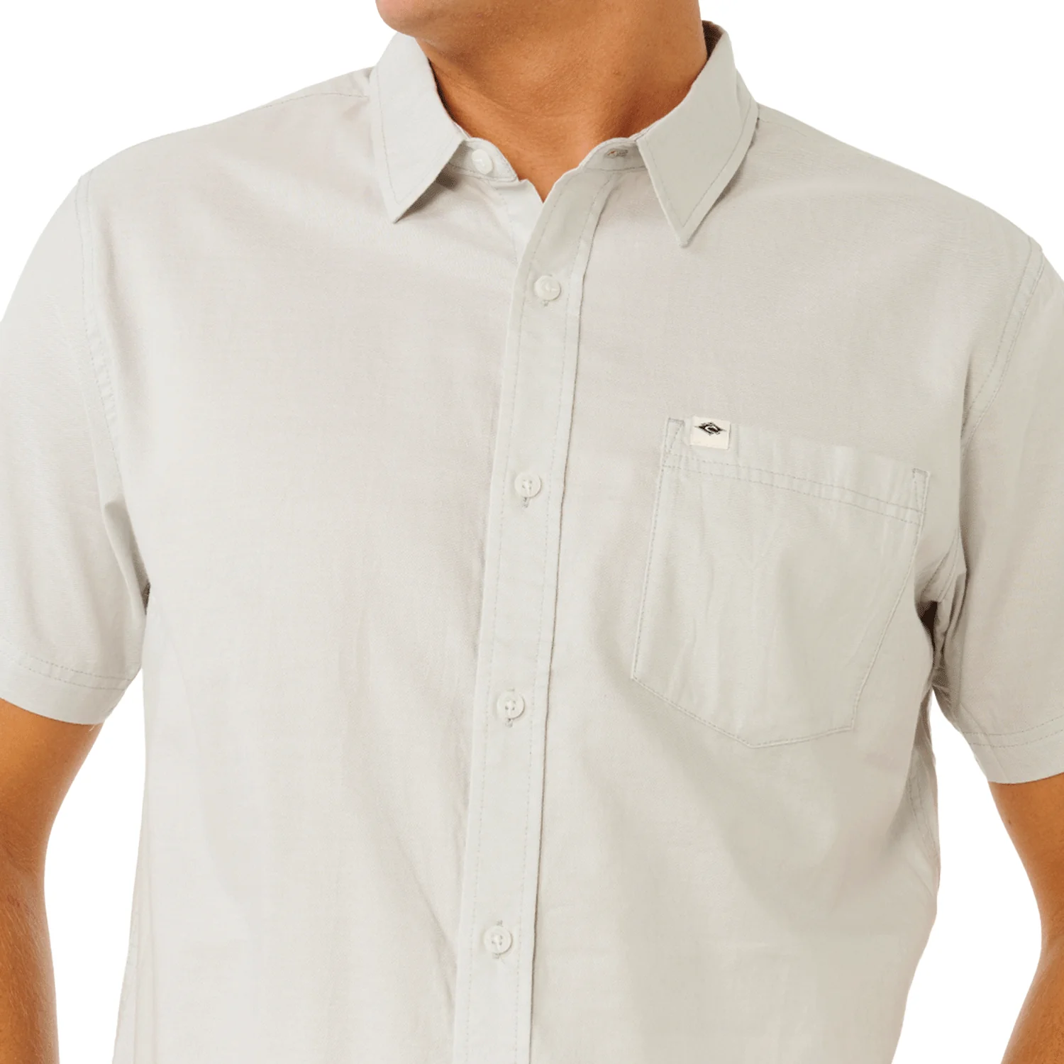 Rip Curl Men's Classic Surf Ourtime S/S Shirt Storm Grey - Image 4