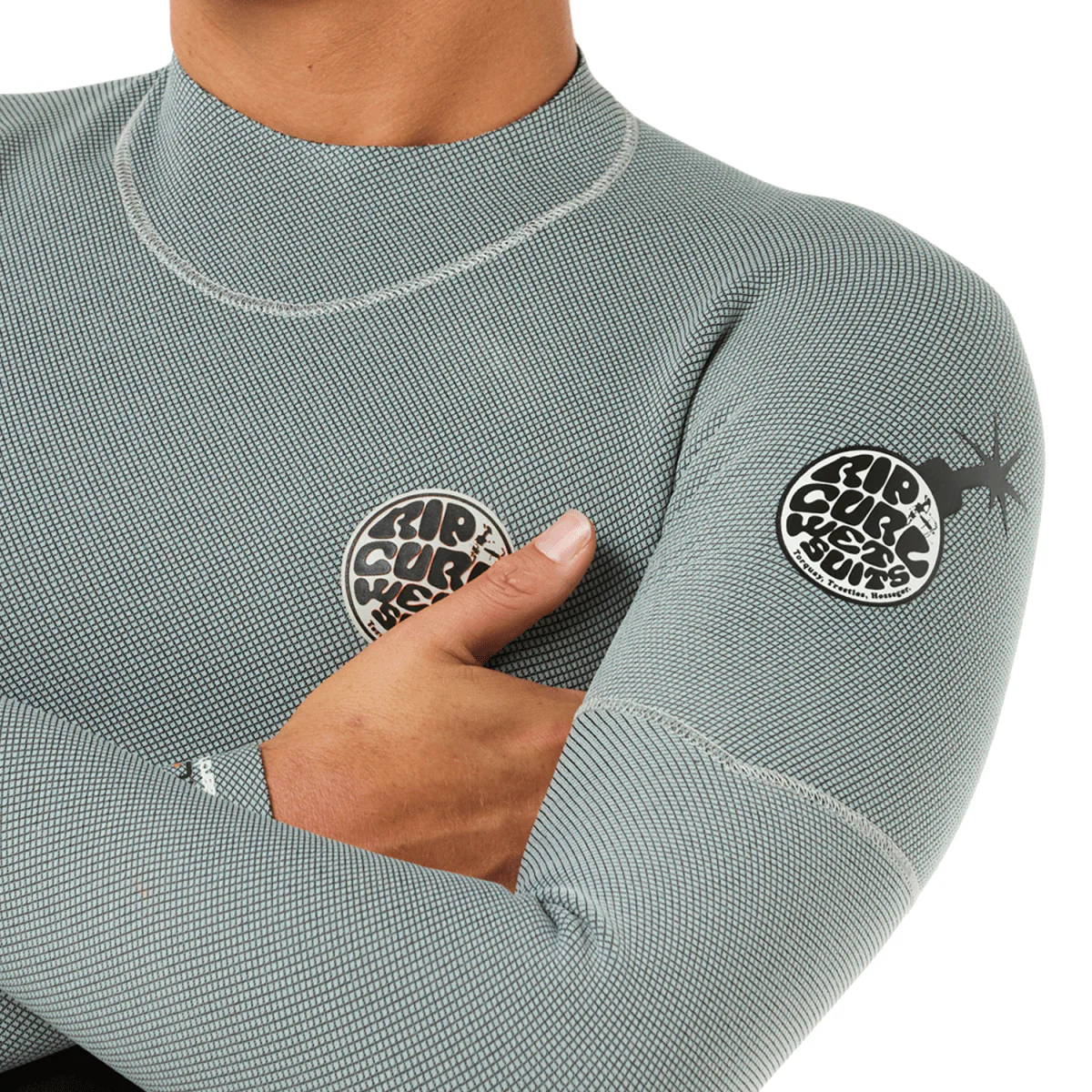 Rip Curl Men's E Bomb 1.5mm L/S GB Wetsuit Jacket Iced Grey - Image 3