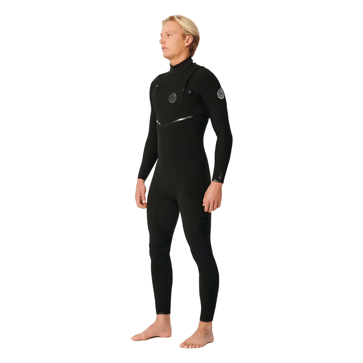 Rip Curl Men's E Bomb 4/3 GB Chest Zip Steamer Wetsuit Black - Image 2
