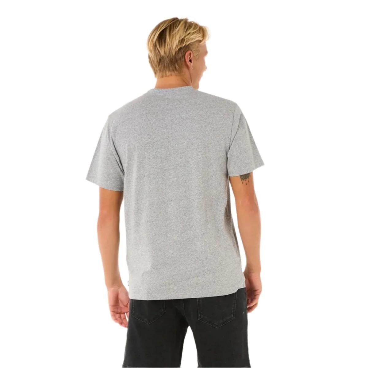 Rip Curl Men's Easy Embroid T-Shirt Grey Marle - Image 2