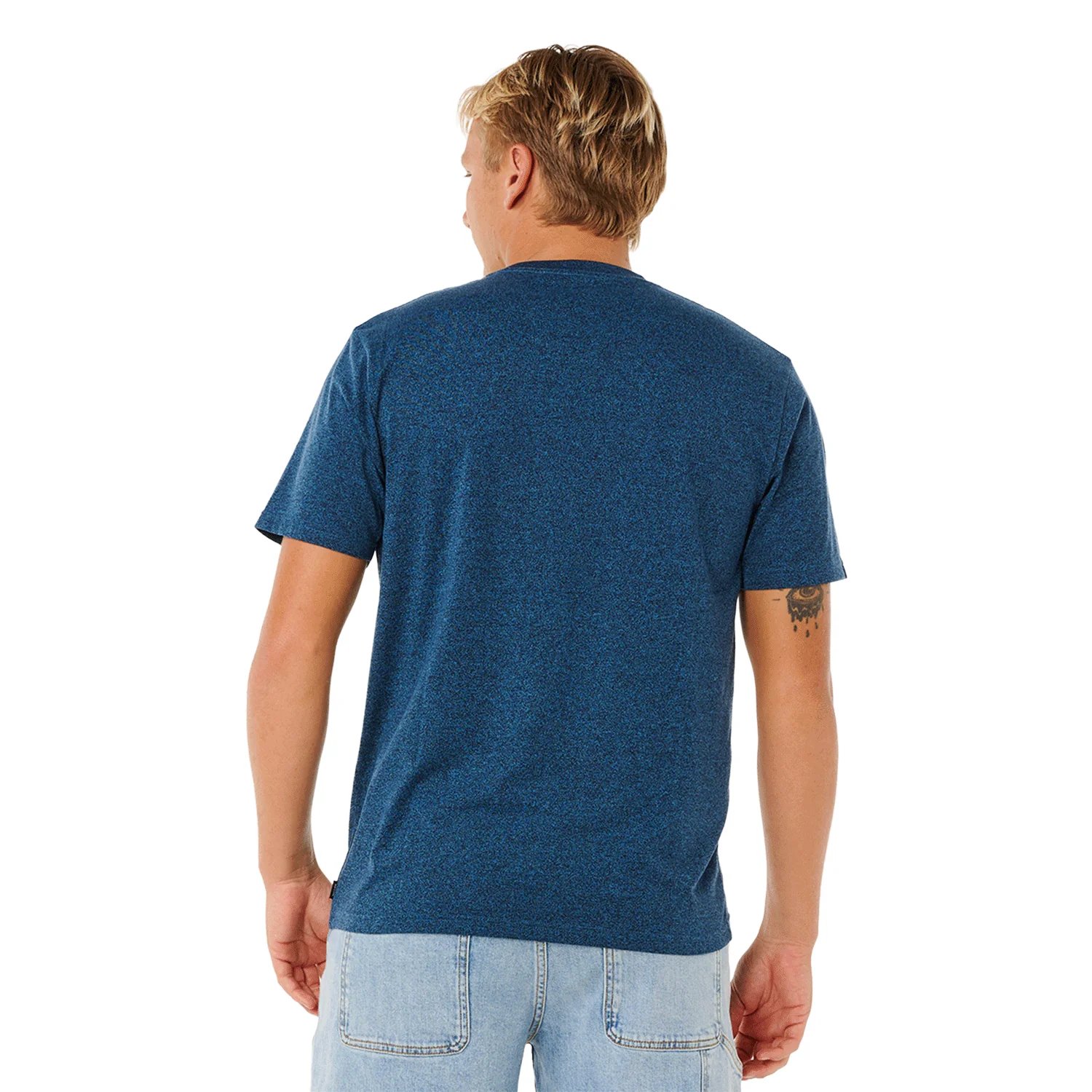 Rip Curl Men's Easy Embroidered T-Shirt Navy Marle - Image 2