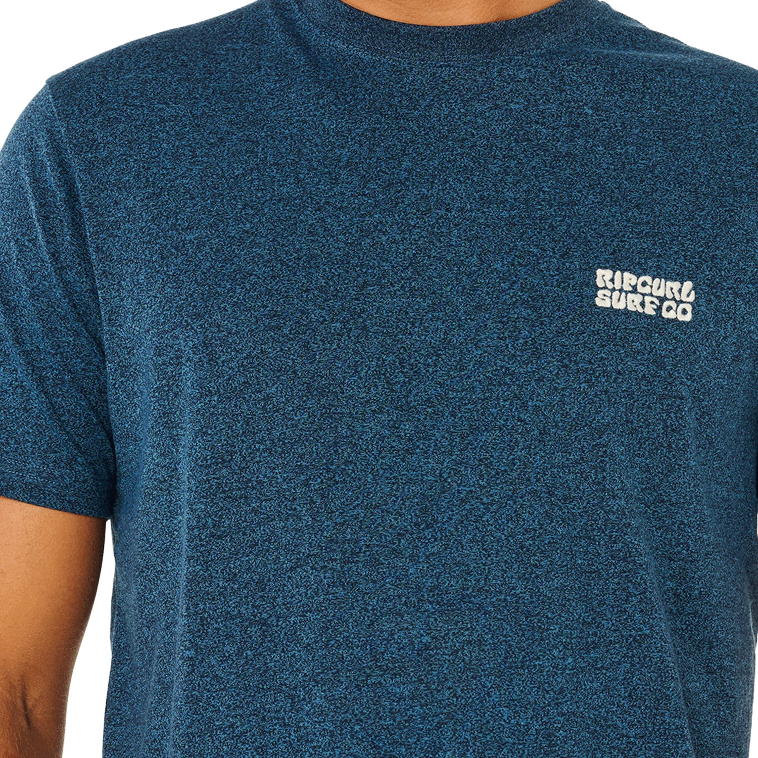 Rip Curl Men's Easy Embroidered T-Shirt Navy Marle - Image 3