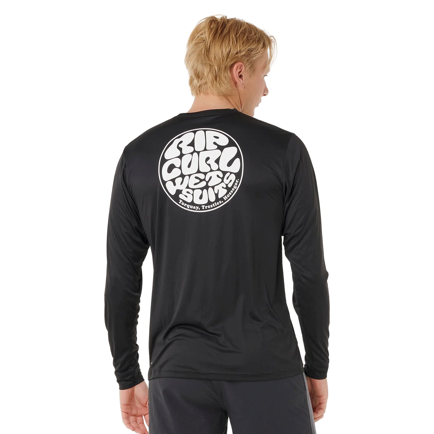 Rip Curl Men's Icons Of Surflite UPF L/S Top Black - Image 3