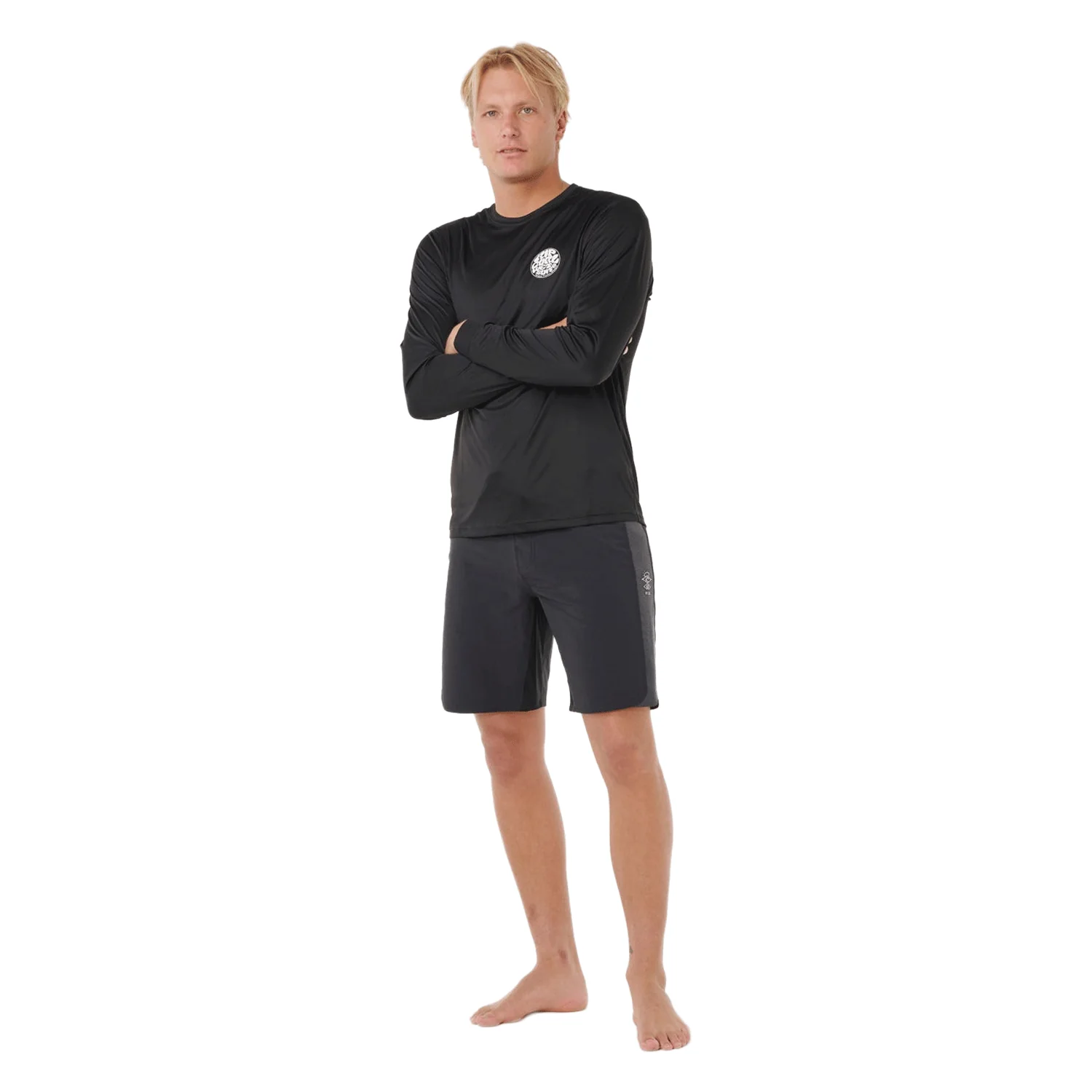 Rip Curl Men's Icons Of Surflite UPF L/S Top Black - Image 5