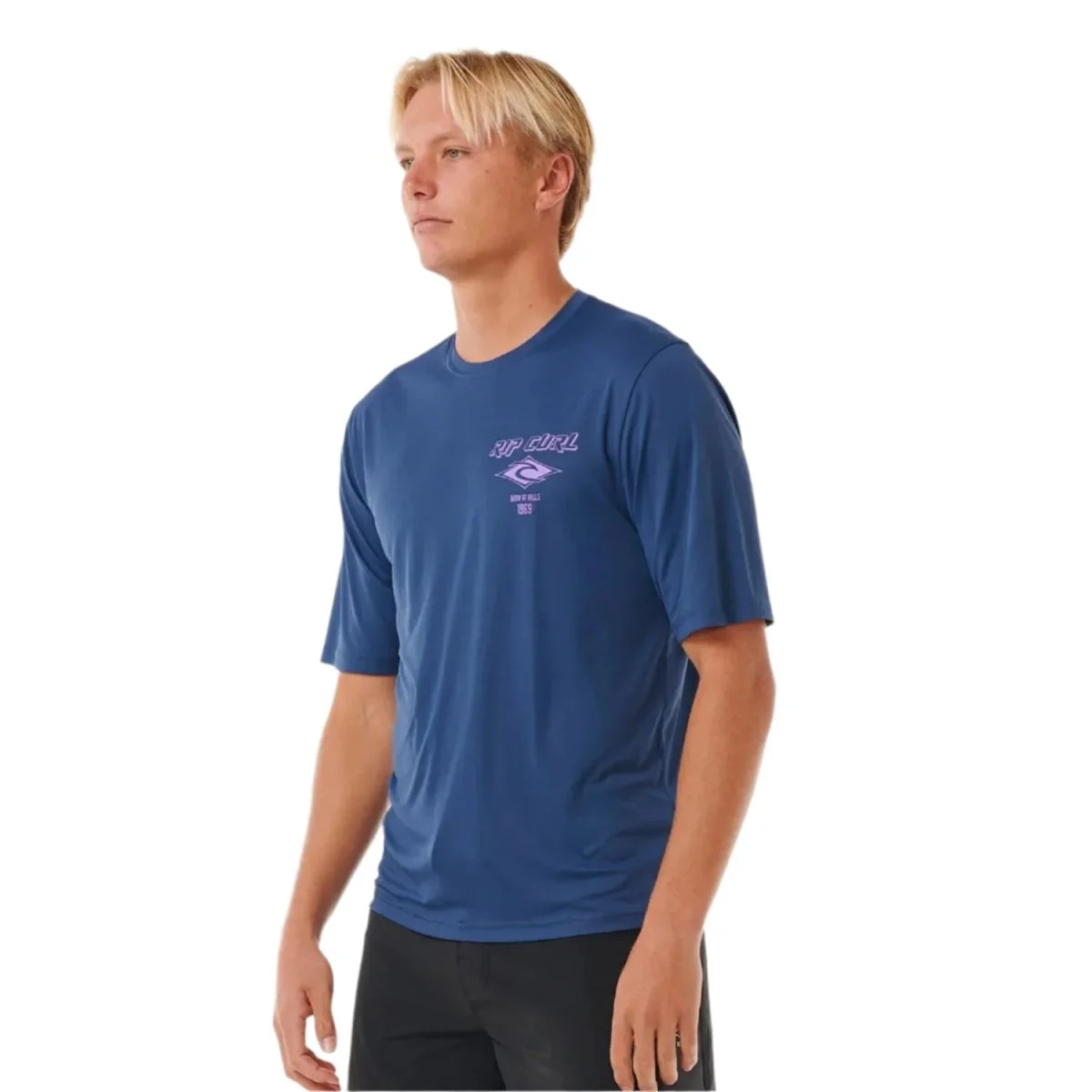Rip Curl Men's Icons Surflite UPF S/S T-Shirt Washed Navy - Image 2