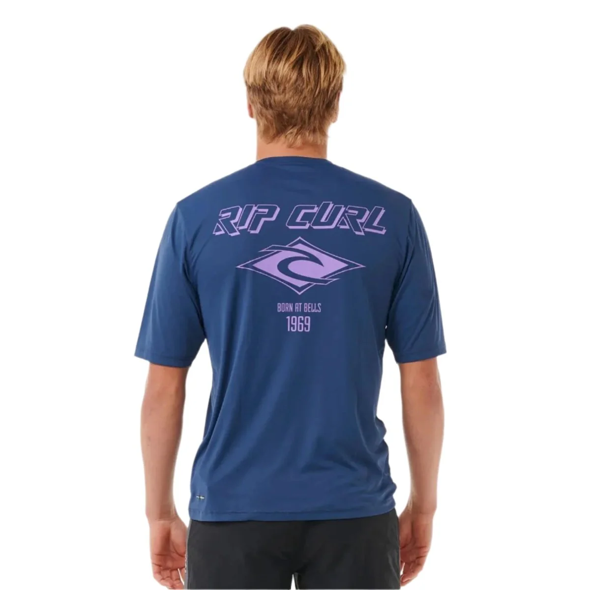 Rip Curl Men's Icons Surflite UPF S/S T-Shirt Washed Navy - Image 3